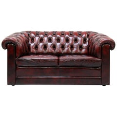 Chesterfield Sofa Leather Vintage Vintage Couch English Real Leather