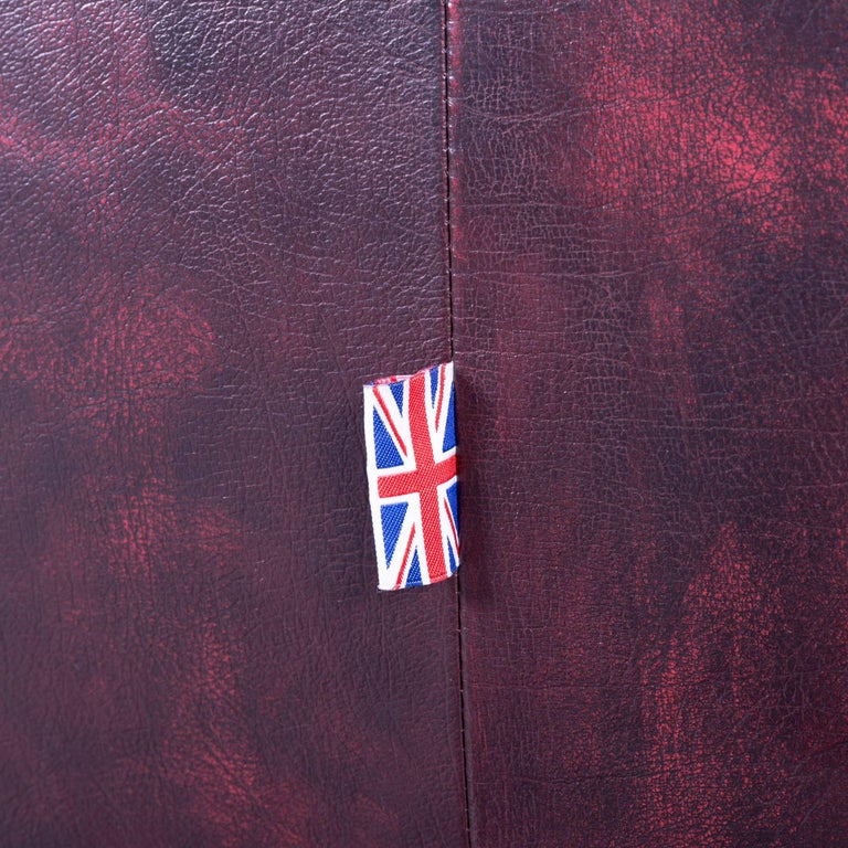 Chesterfield Sofa Oxblood Red ThreeSeat Couch Vintage Retro Handmade