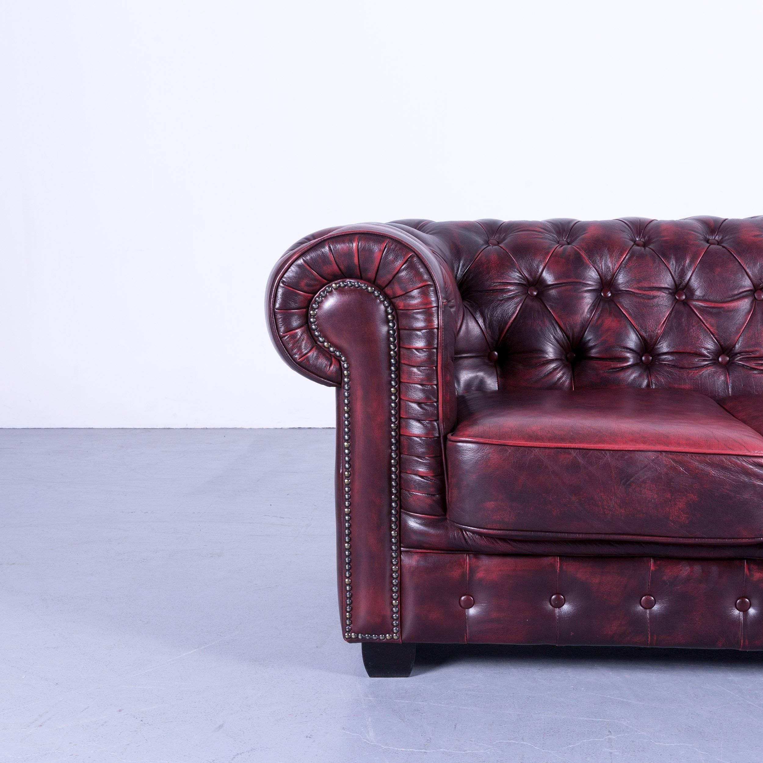 oxblood couch