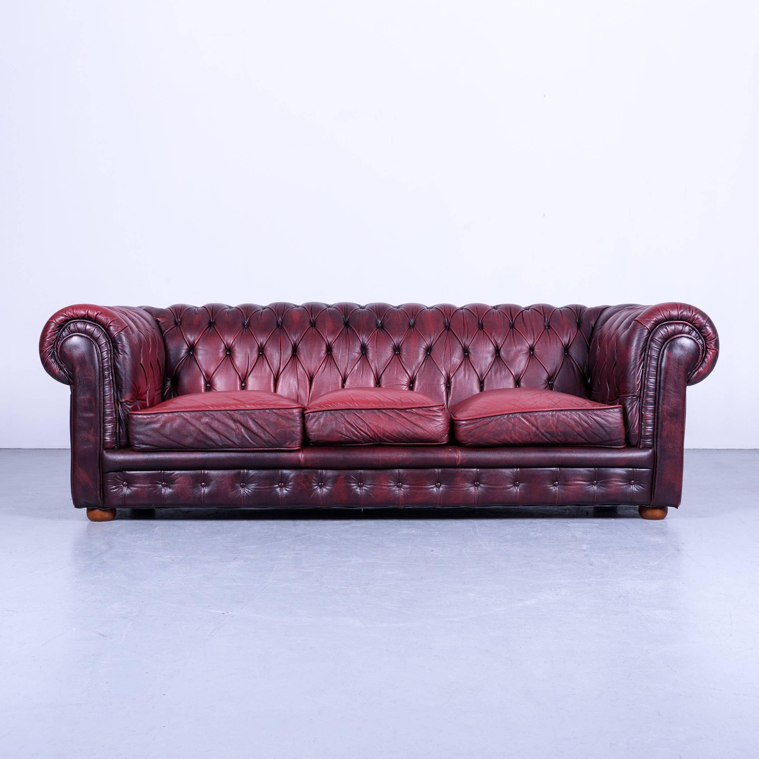 leather couch with rivets