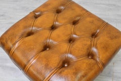 Chesterfield Stool Antique Chair Club Leather Couch Vintage