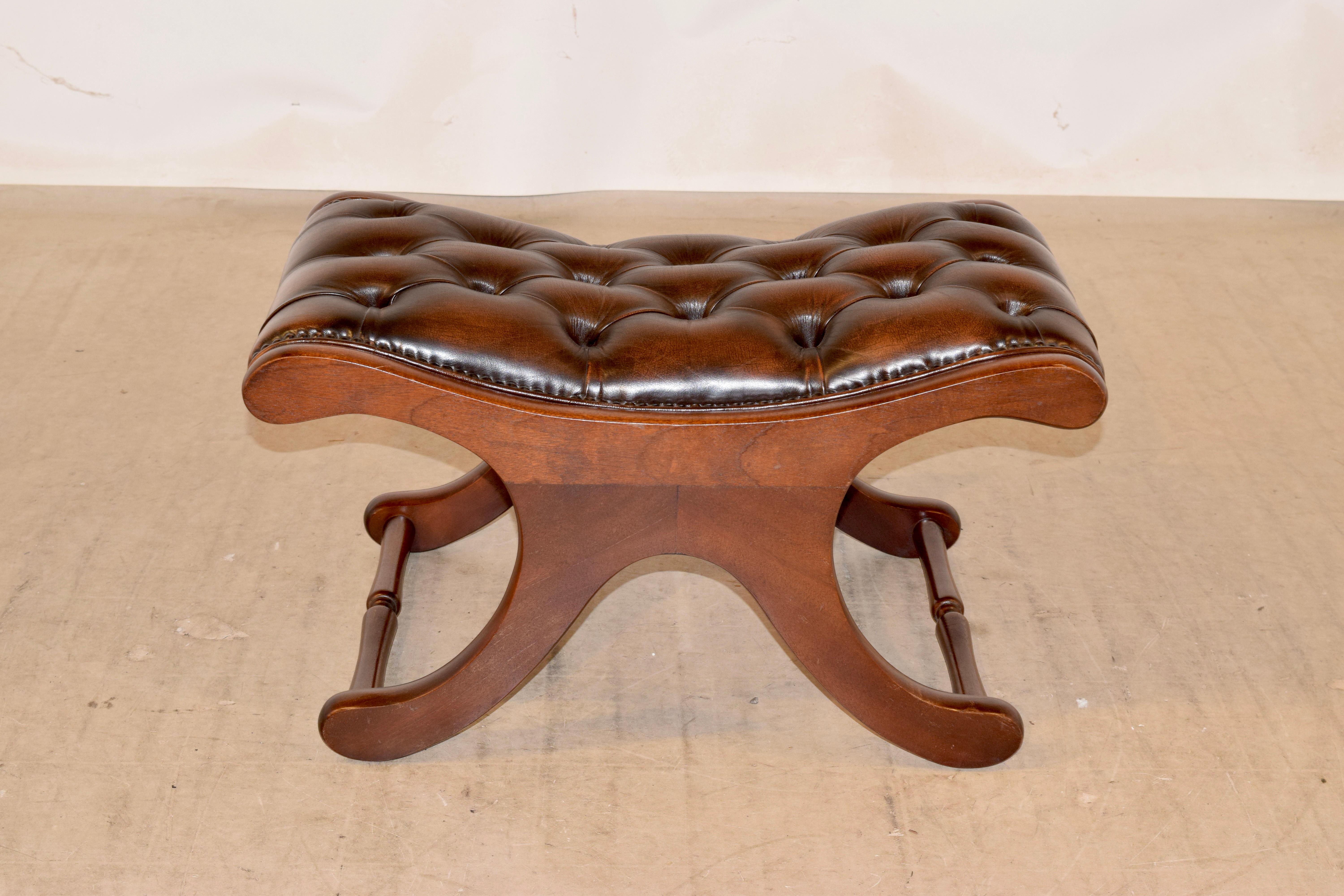 Edwardian Chesterfield Stool, circa 1920 For Sale