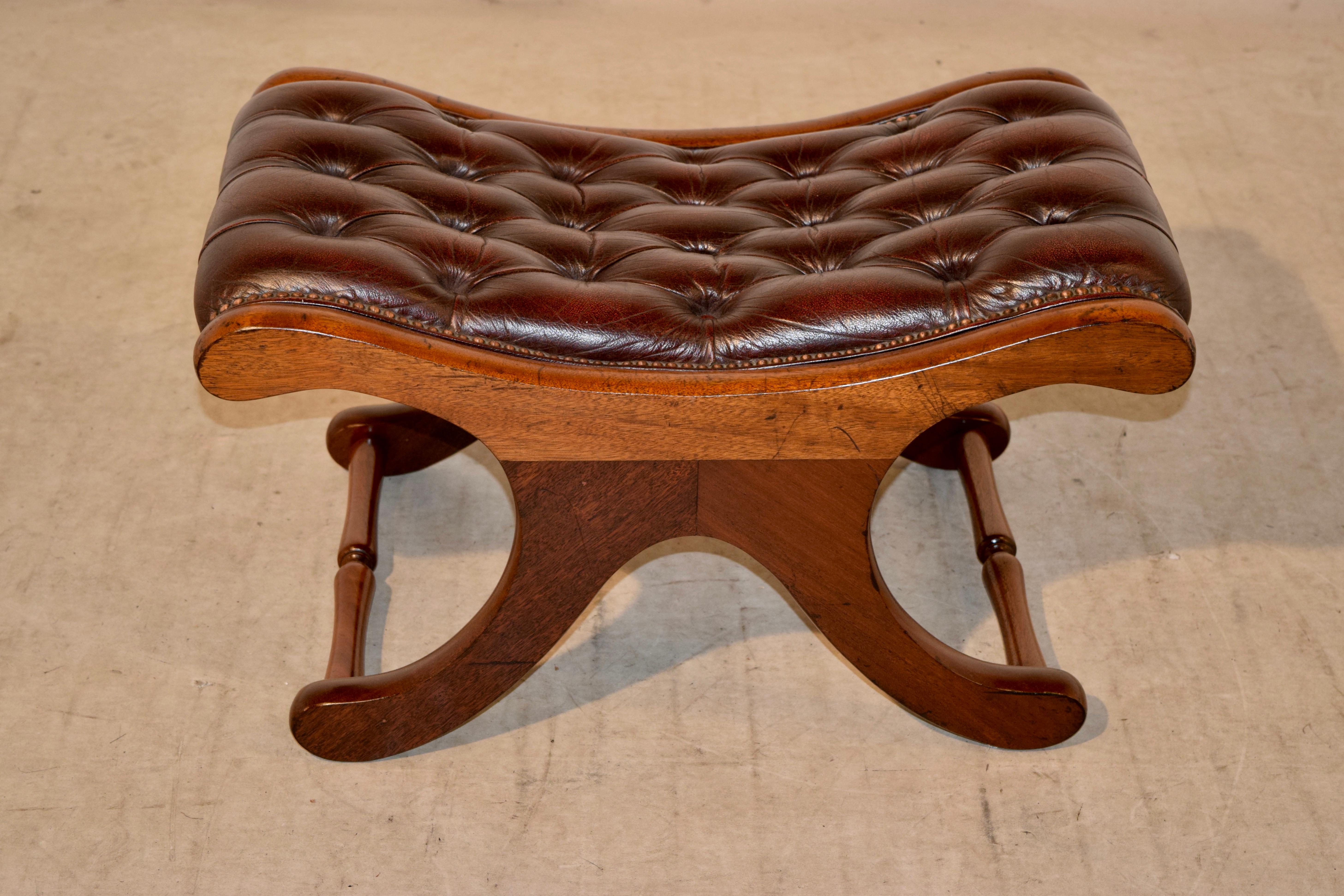 Chesterfield Stool, circa 1920 In Good Condition In High Point, NC