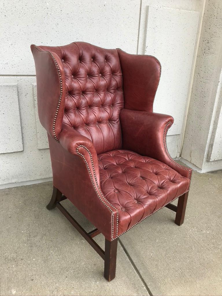 armchairs with studs