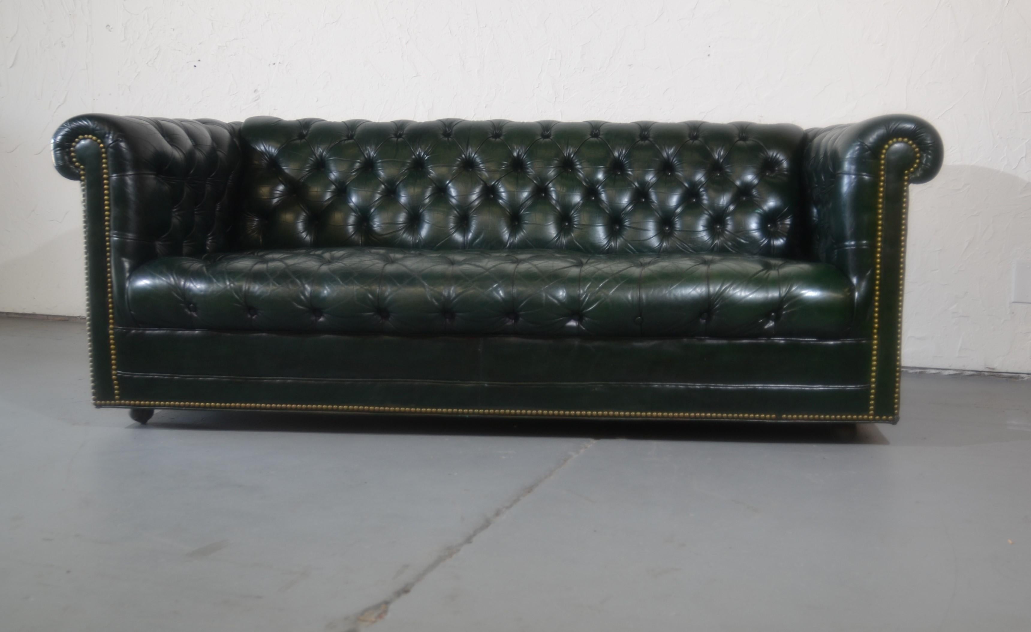 Chesterfield Style Leather Sofa at 1stDibs