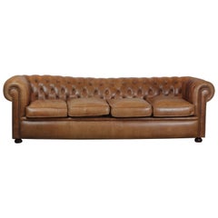 Chesterfield Style Leather Sofa