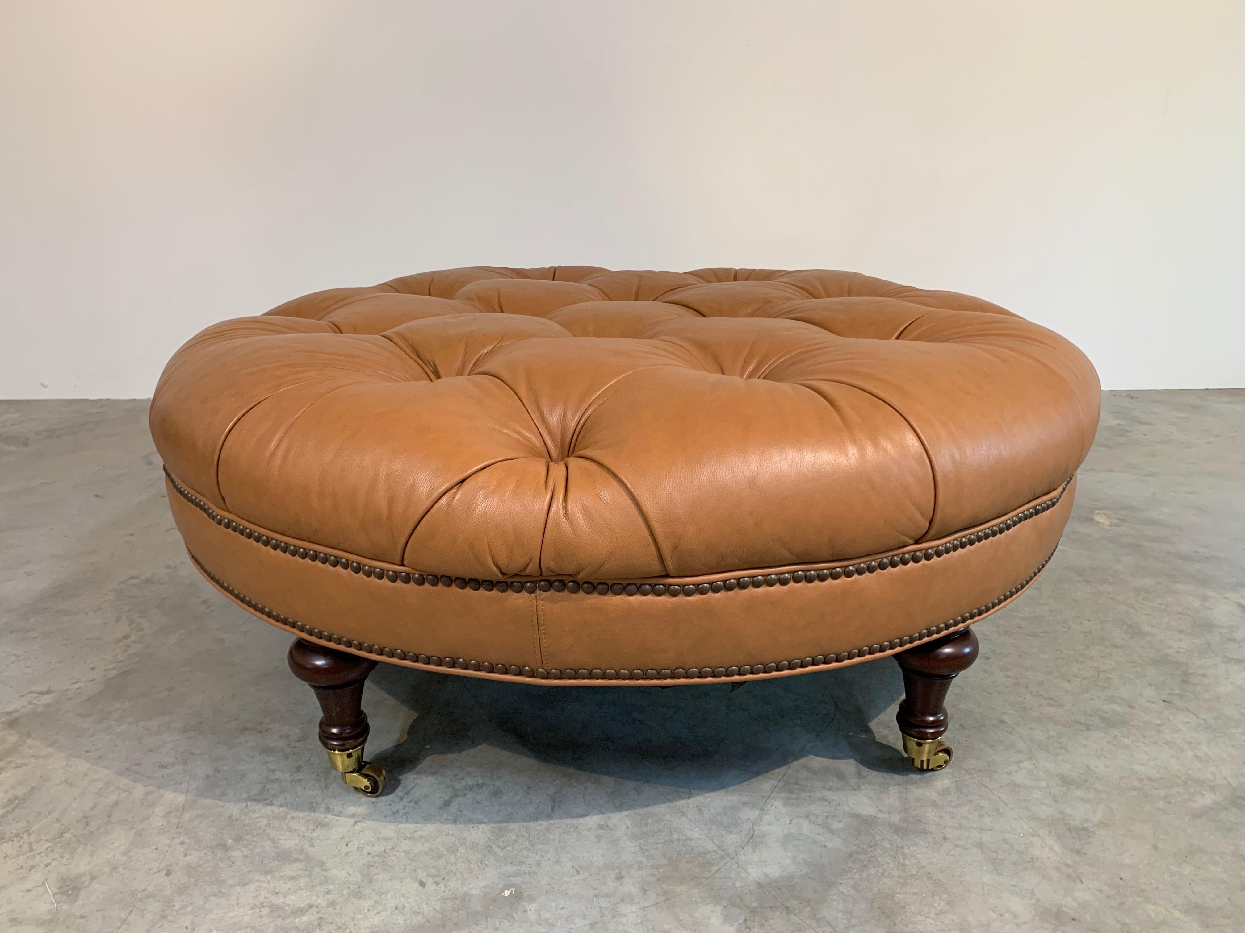 pearson leather ottoman