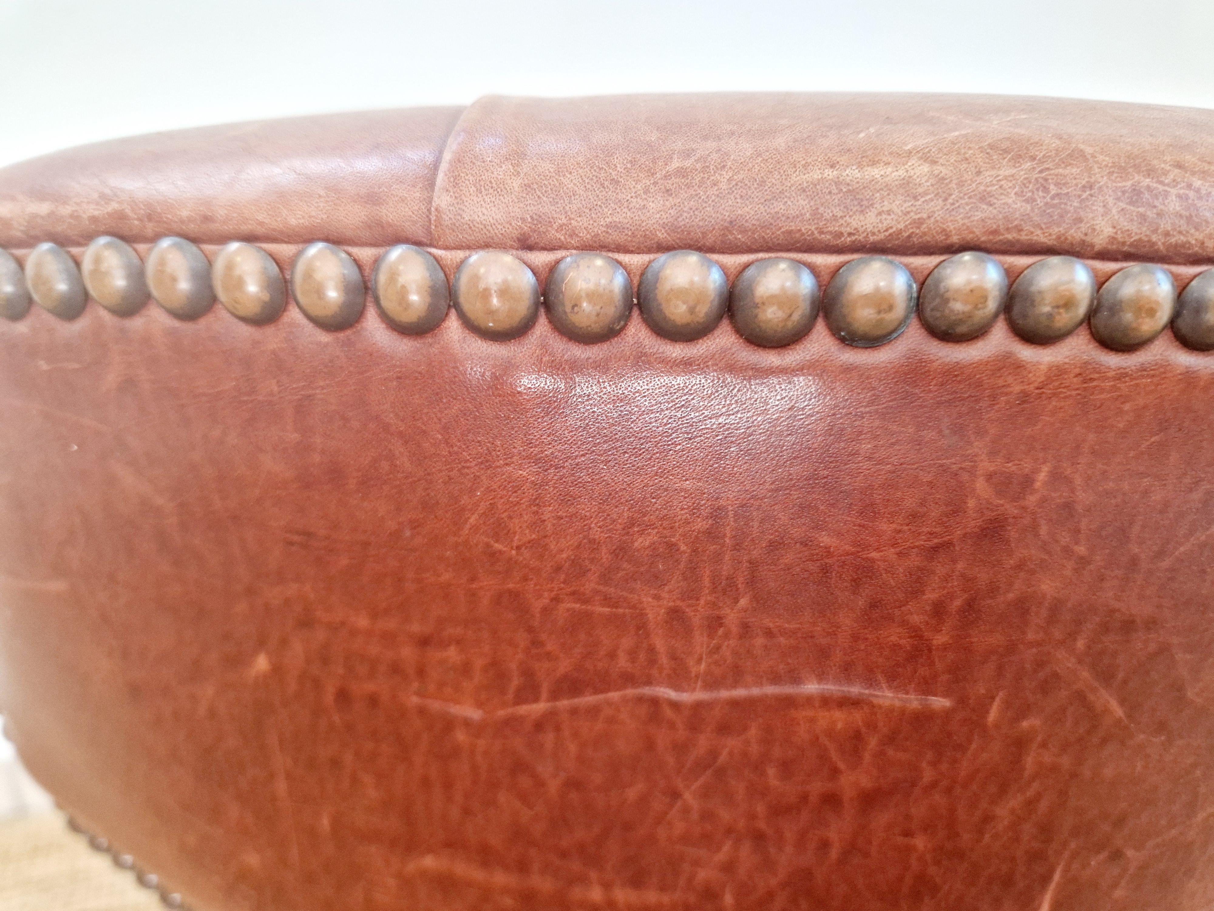 20th Century Chesterfield Style Wade Leather Office Chair For Sale