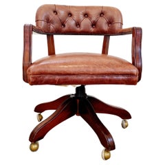 Chesterfield Style Wade Leather Office Chair