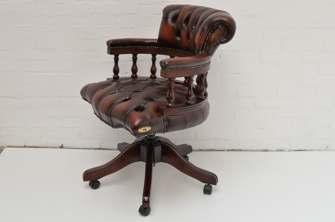 English Chesterfield Swivel Chair For Sale