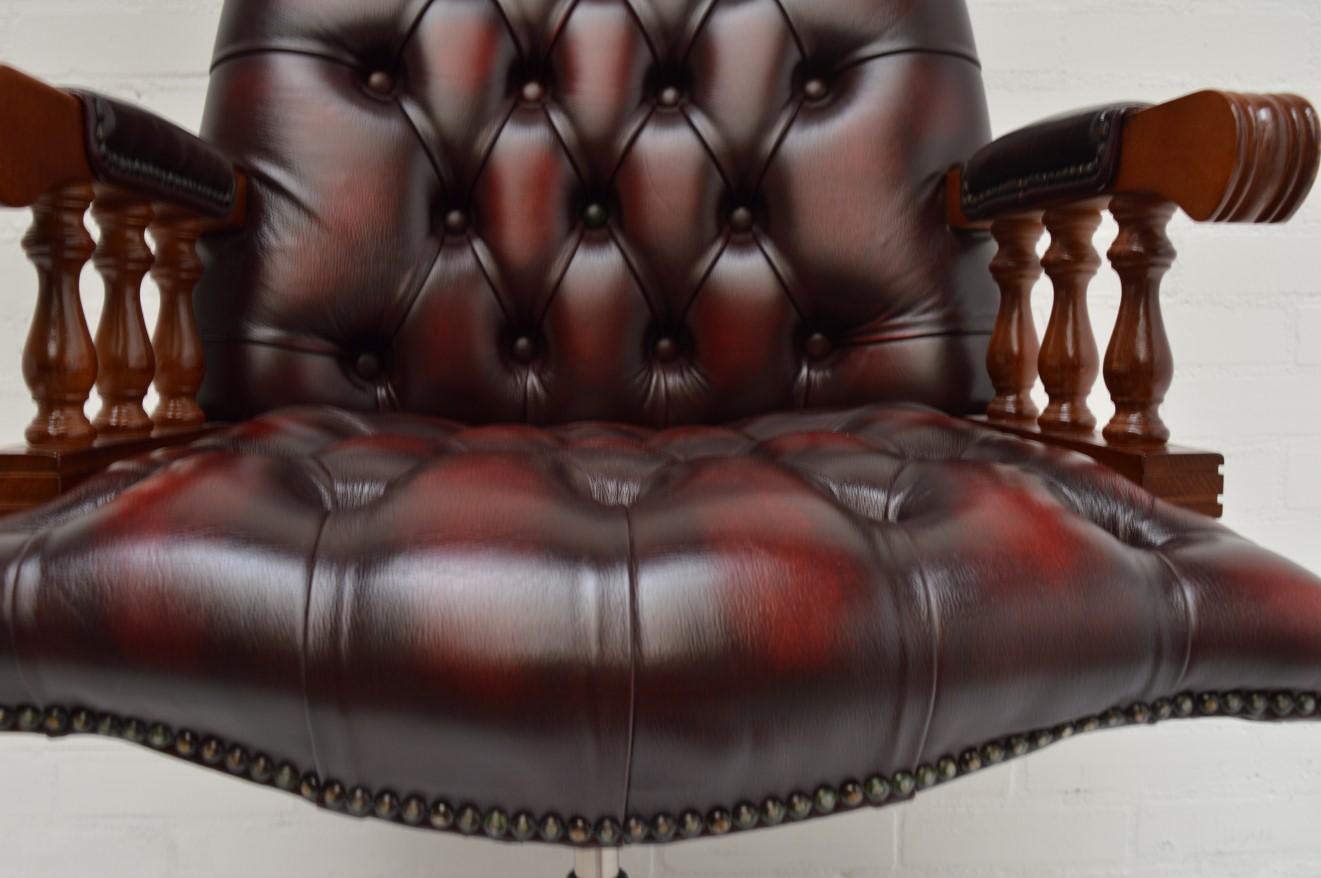 Chesterfield Swivel Desk Chair For Sale 1