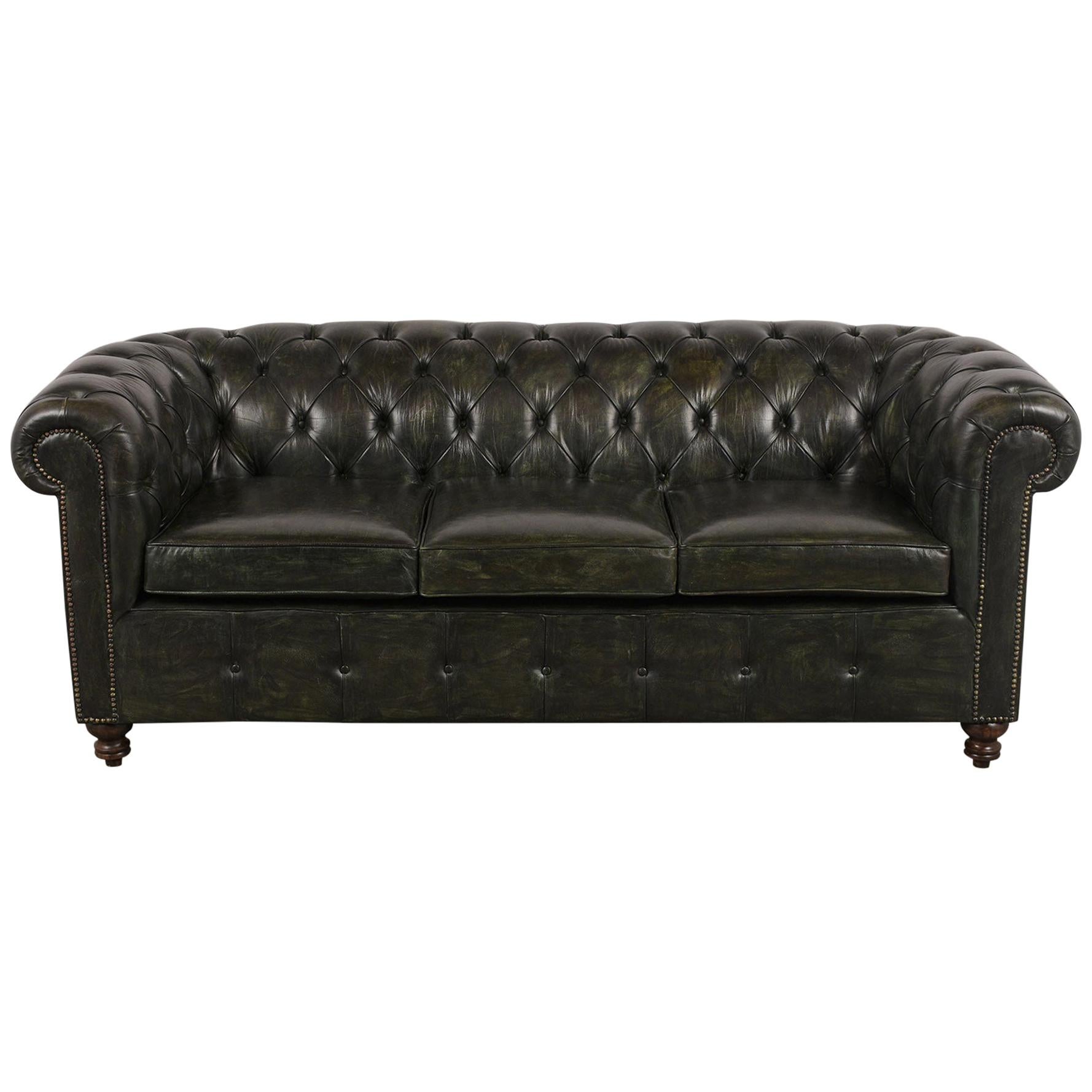 Chesterfield Tufted Leather Sofa