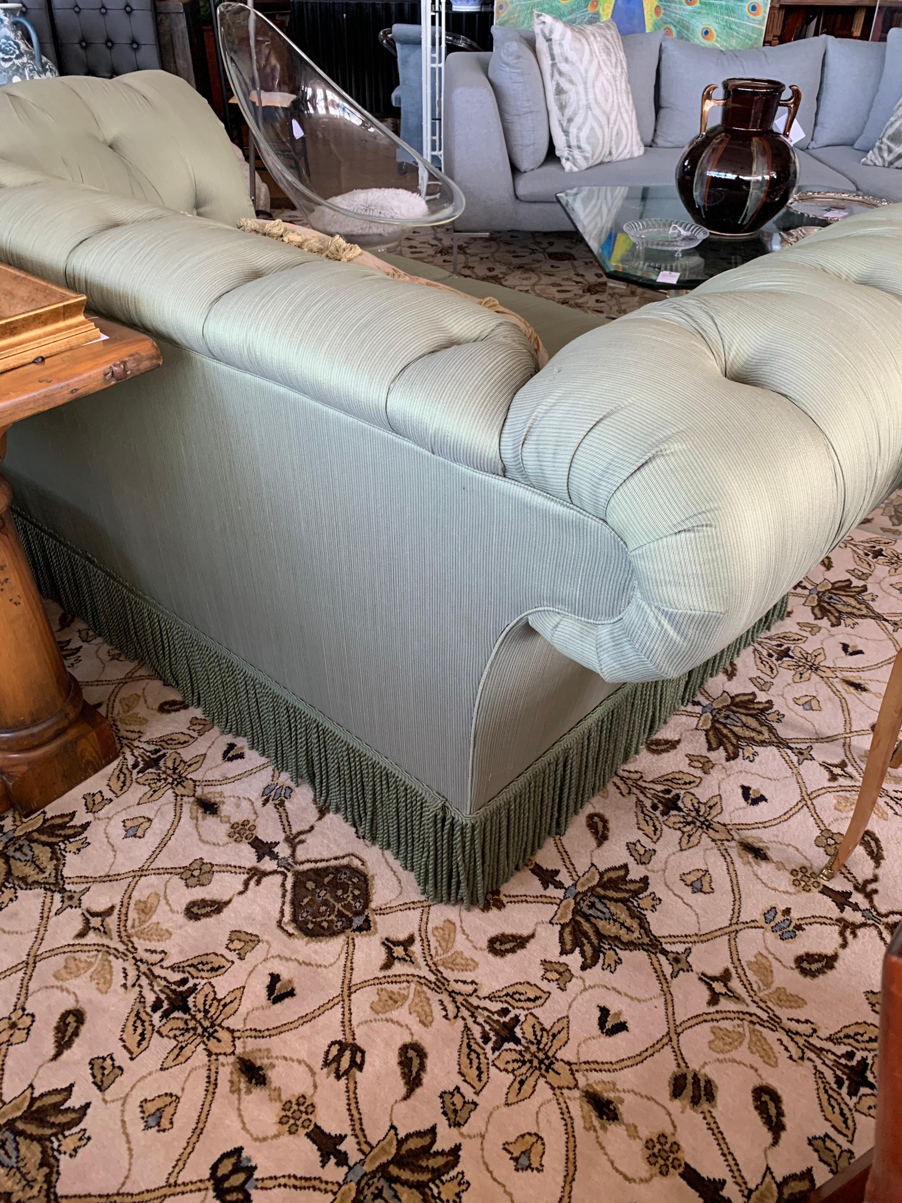 Chesterfield Tufted Sofa Olive Green 2