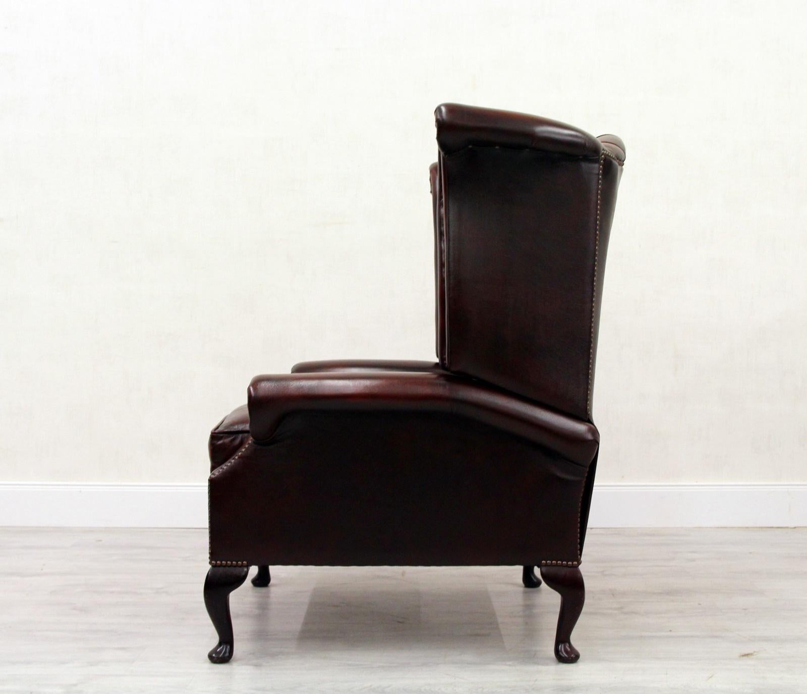 Chesterfield TV Armchair Wing Chair TV Chair Antique Chair For Sale 3