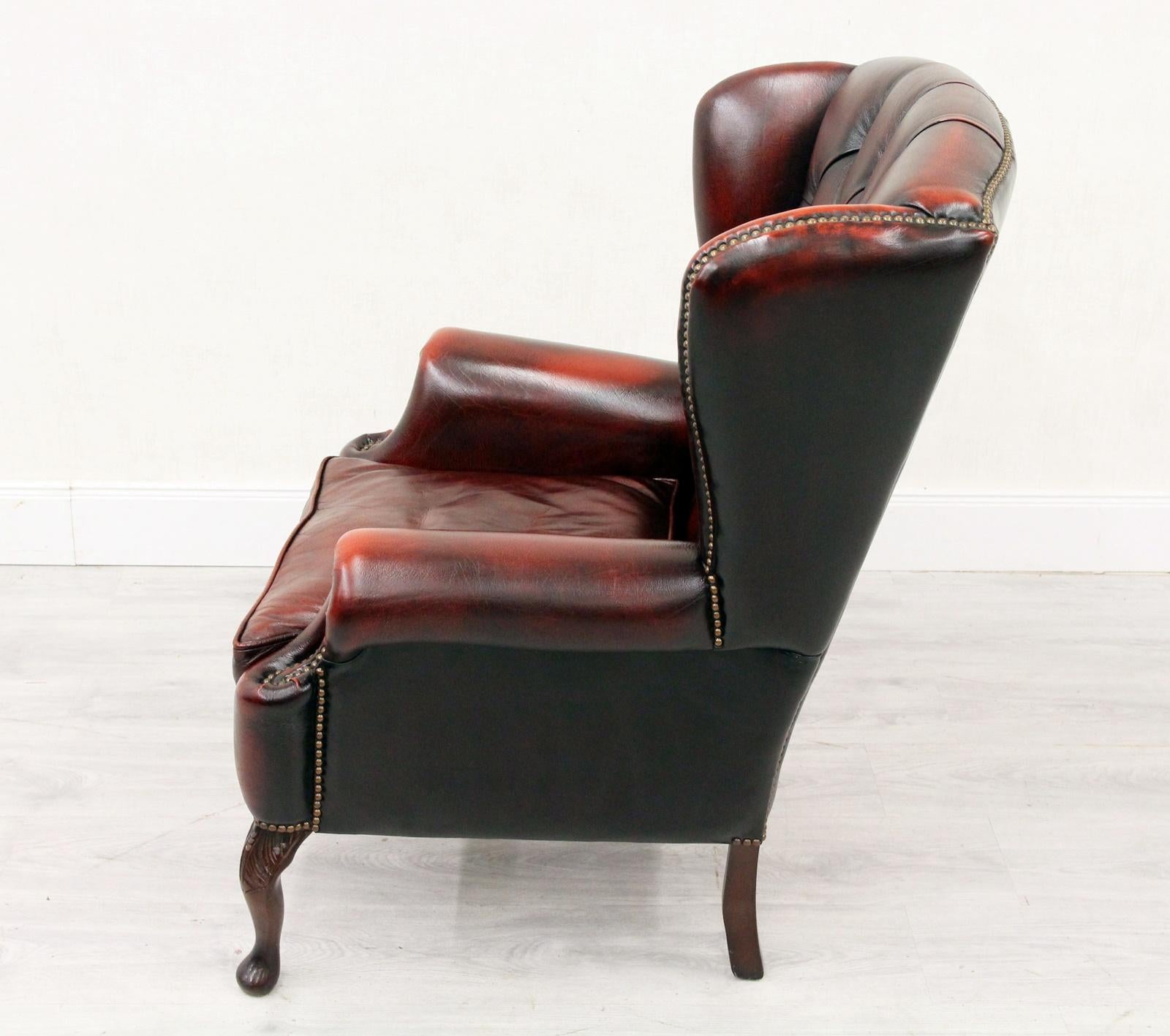 Chesterfield Wing Chair Armchair Club Chair Baroque Antique For Sale 4