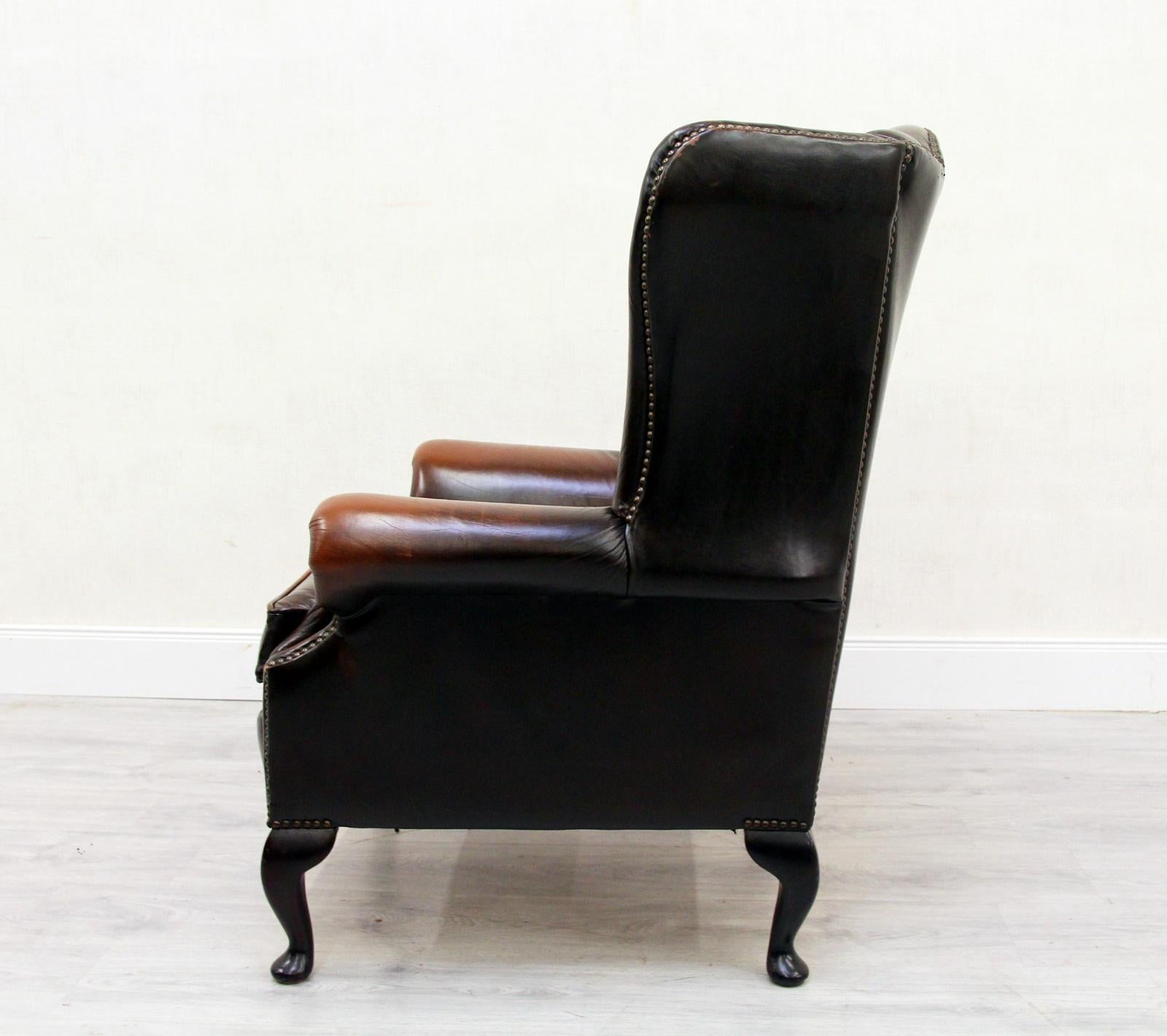 Chesterfield Wing Chair Armchair Recliner Antique 3