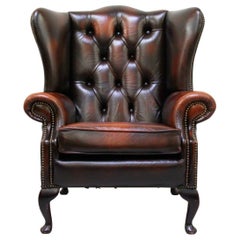 Chesterfield Wing Chair Armchair Recliner Antique