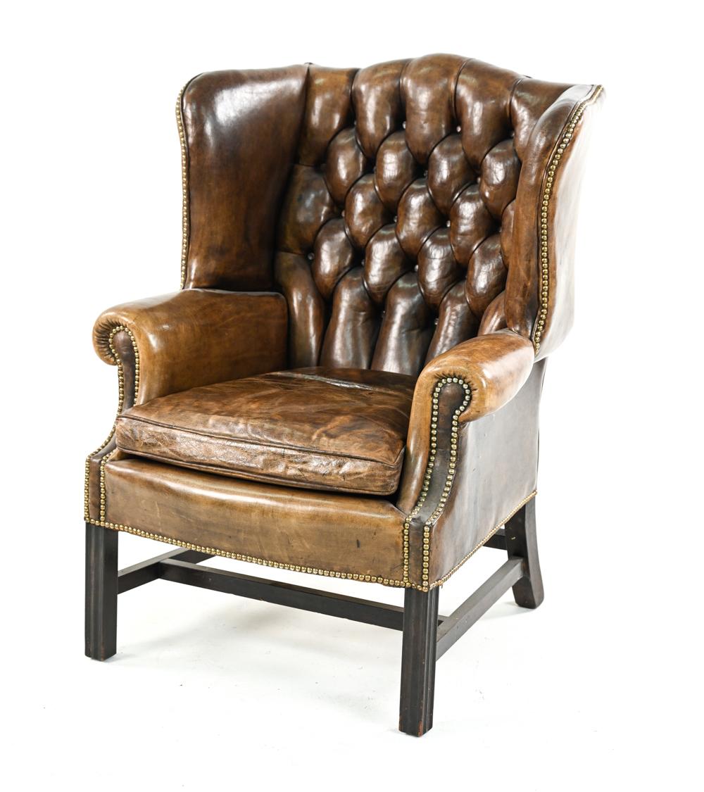 20th Century Chesterfield Wingback Chair