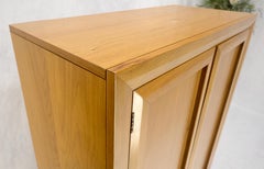 Chestnut 2 Beveled Doors Compartment Gentlemen's Chest Dresser Cabinet MINT!