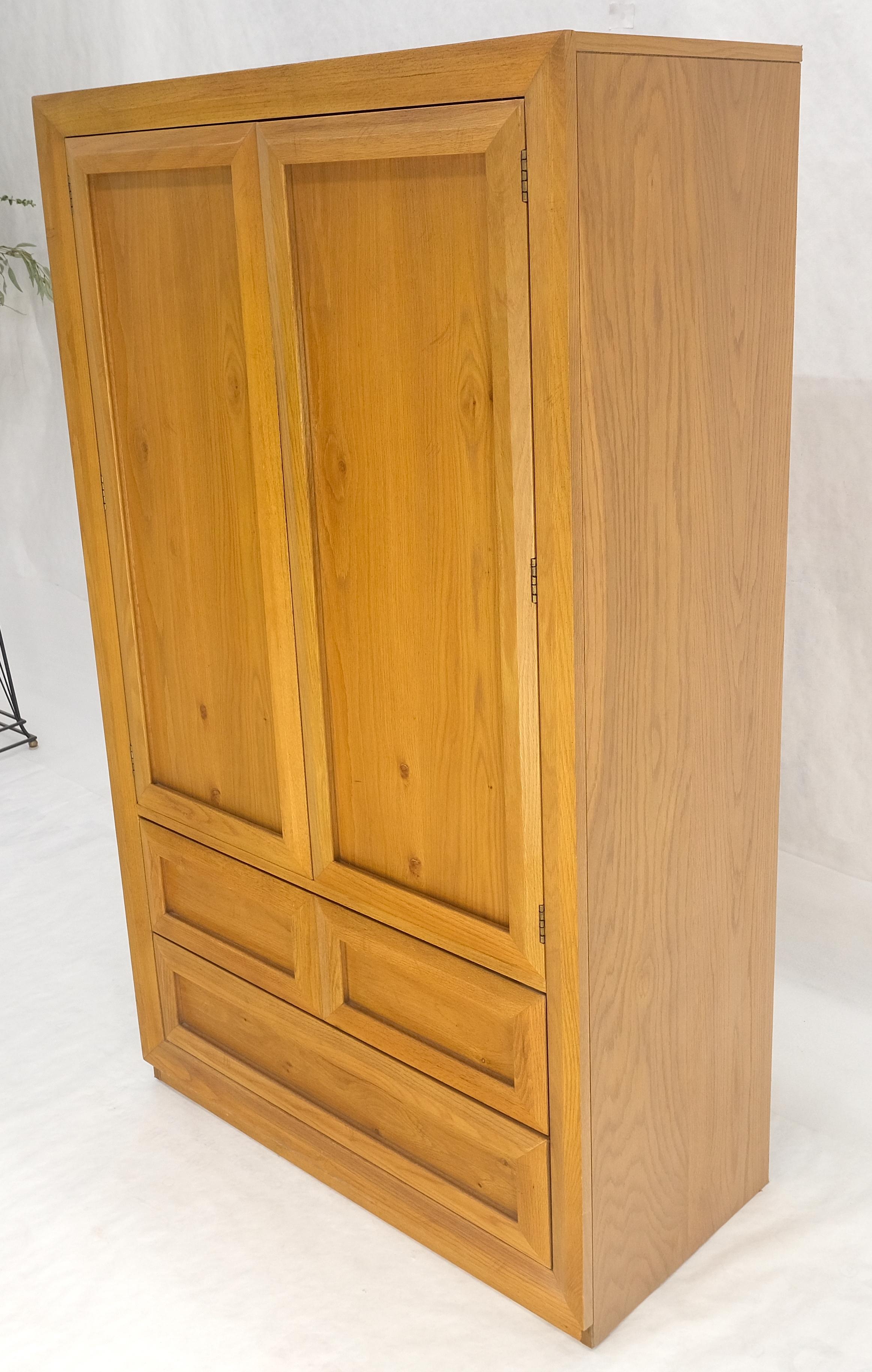 Chestnut 2 Beveled Doors Compartment Gentlemen's Chest Dresser Cabinet MINT! For Sale 1
