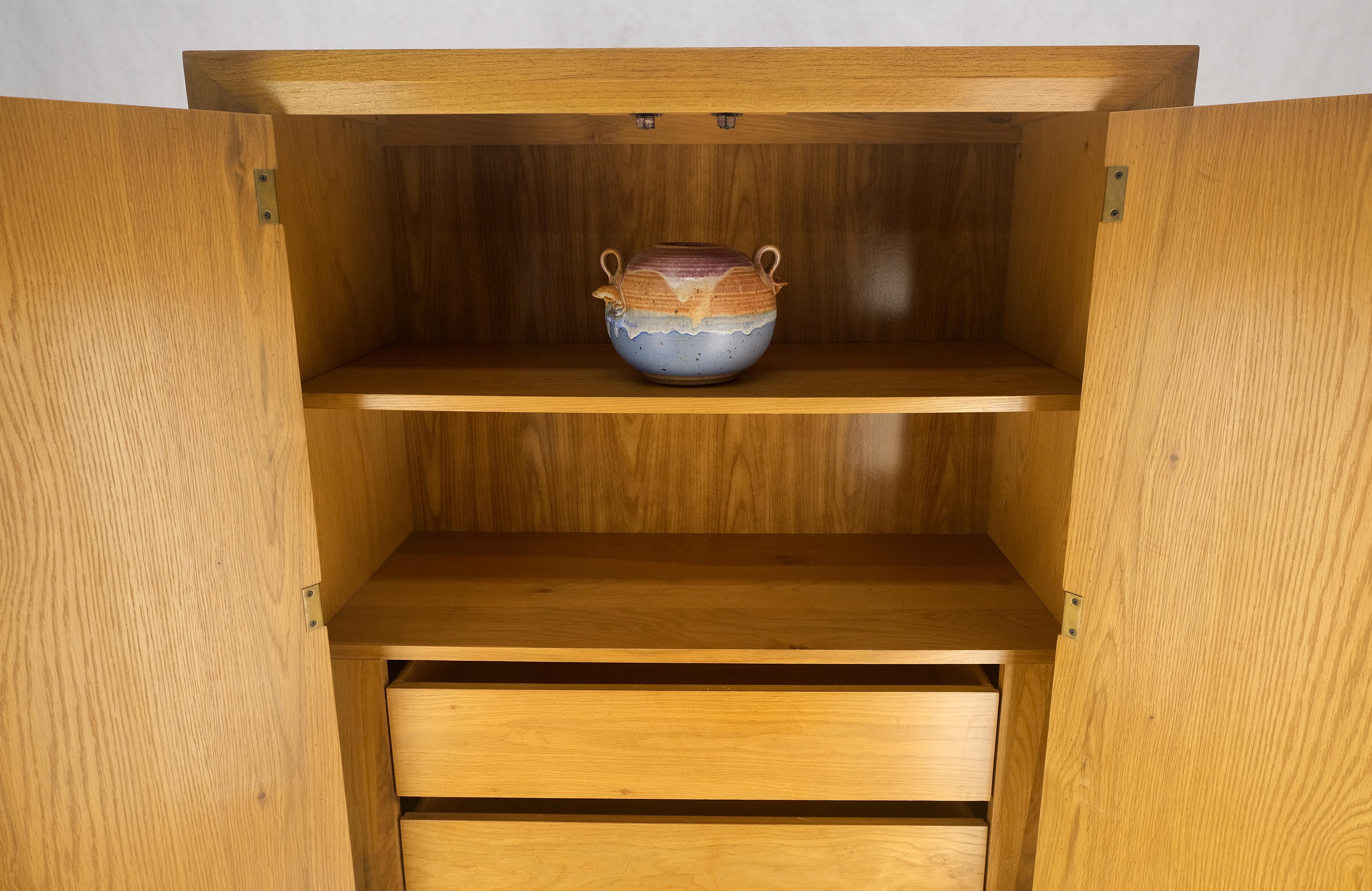 Chestnut 2 Beveled Doors Compartment Gentlemen's Chest Dresser Cabinet MINT! For Sale 3