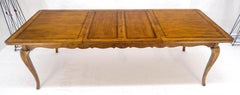 Chestnut and Cherry Country French Cabriole Leg 2x18" Leaves Dining Table MINT