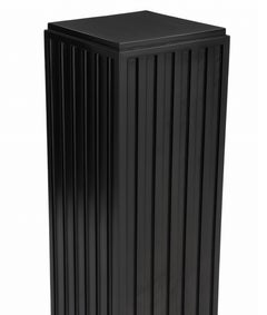 Chestnut Black Lacquer Column Pedestal, Neoclassical Style, 20th Century