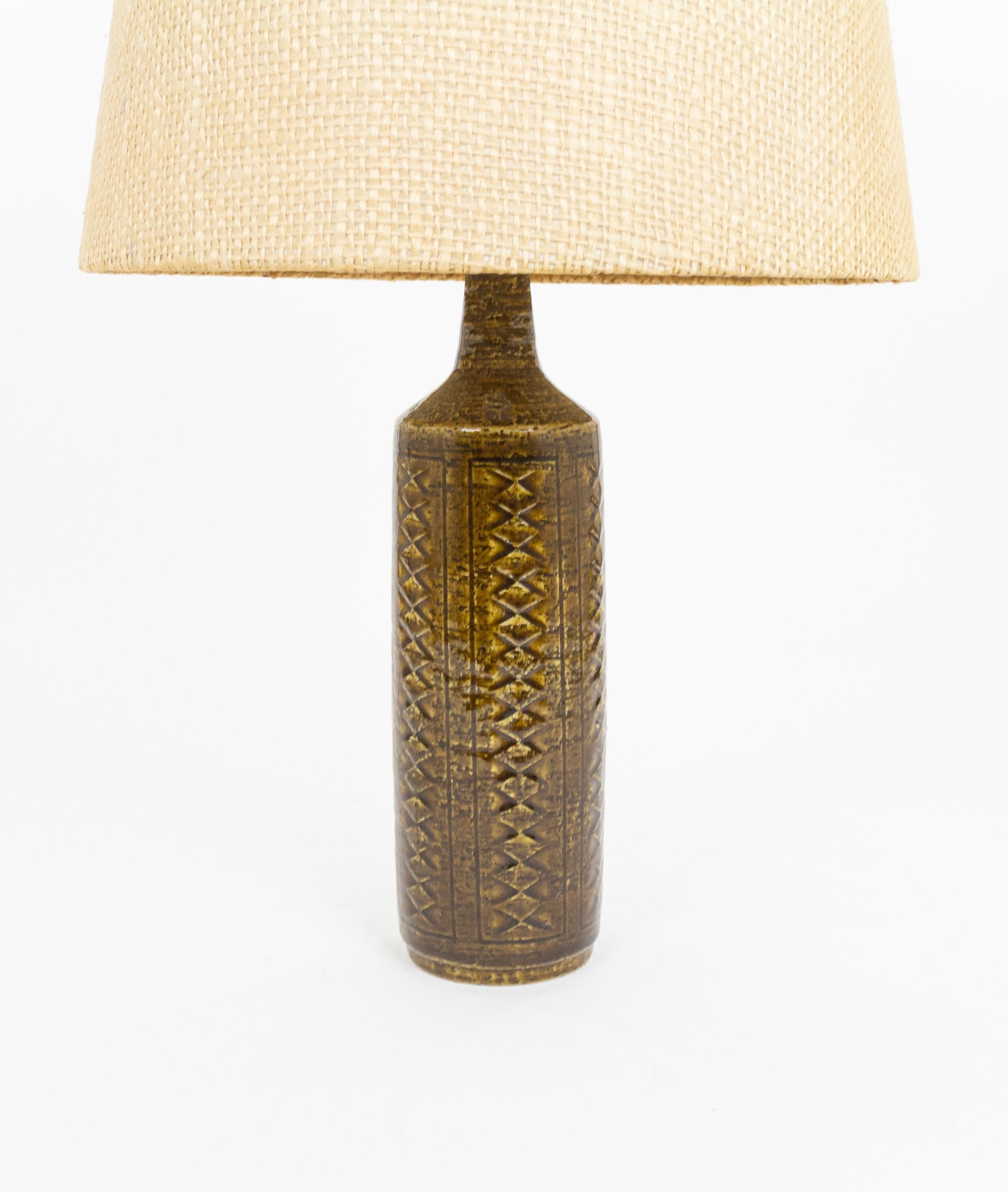 Scandinavian Modern Chestnut Brown DL/27 table lamp by Linnemann-Schmidt for Palshus, 1960s For Sale