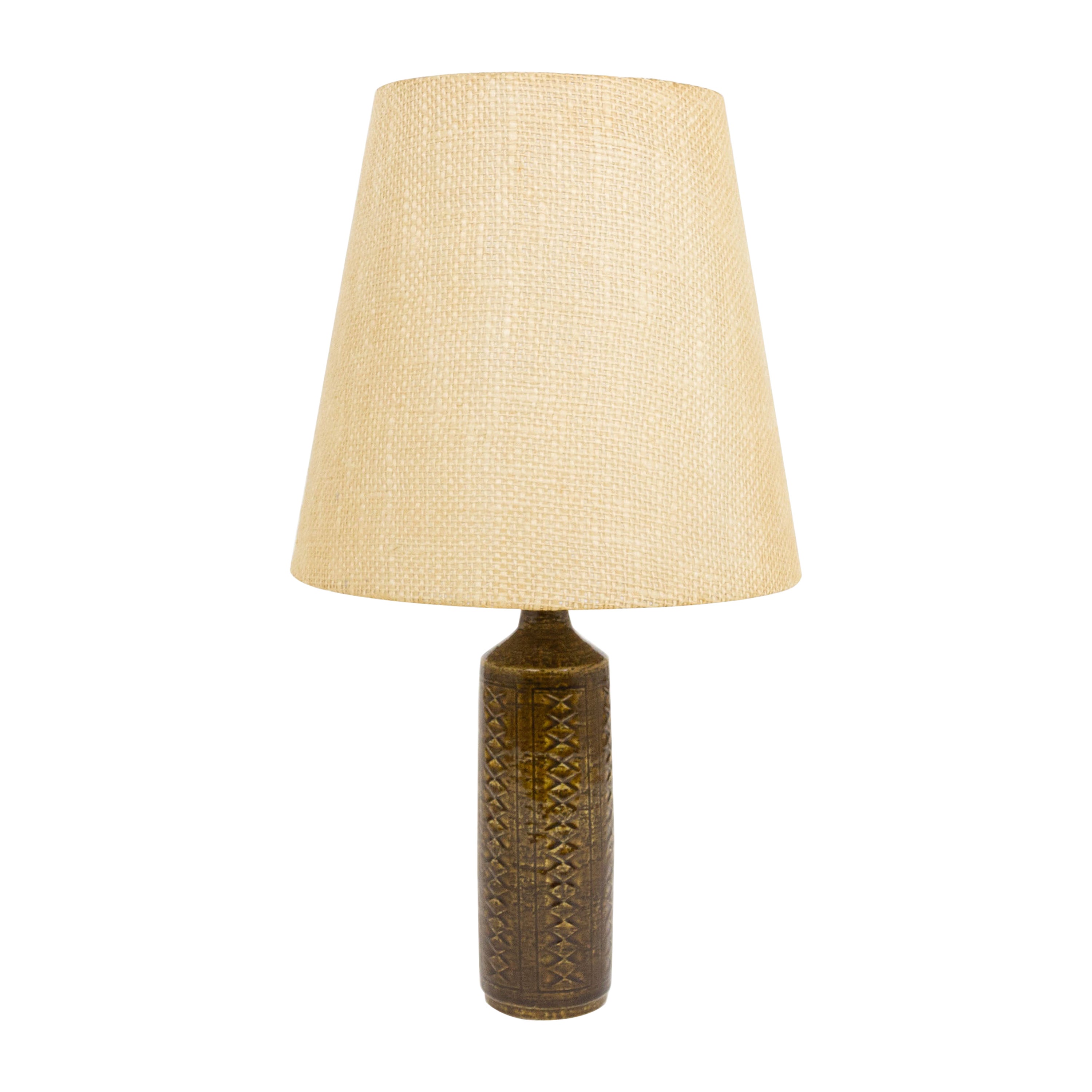 Lampada da tavolo DL/27 marrone castagno di Linnemann-Schmidt per Palshus, anni '60