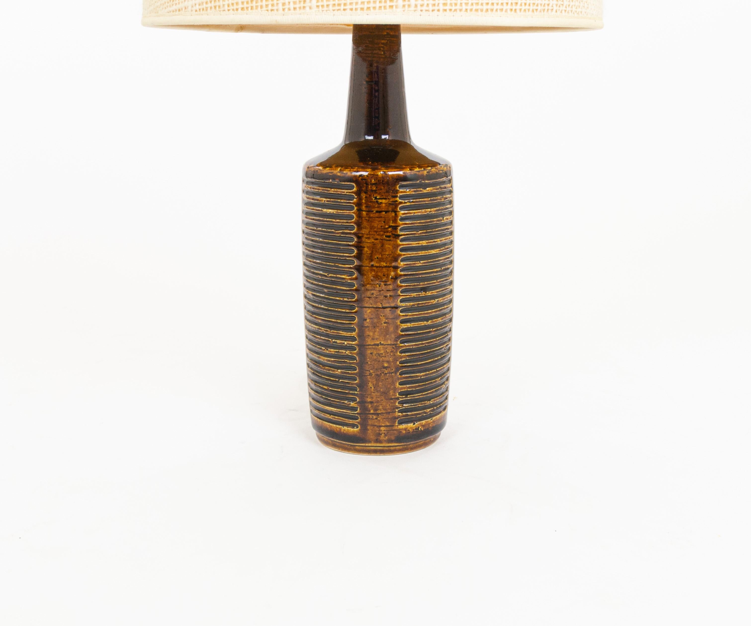 Danish Chestnut Brown DL/30 table lamp by Linnemann-Schmidt for Palshus, 1960s For Sale