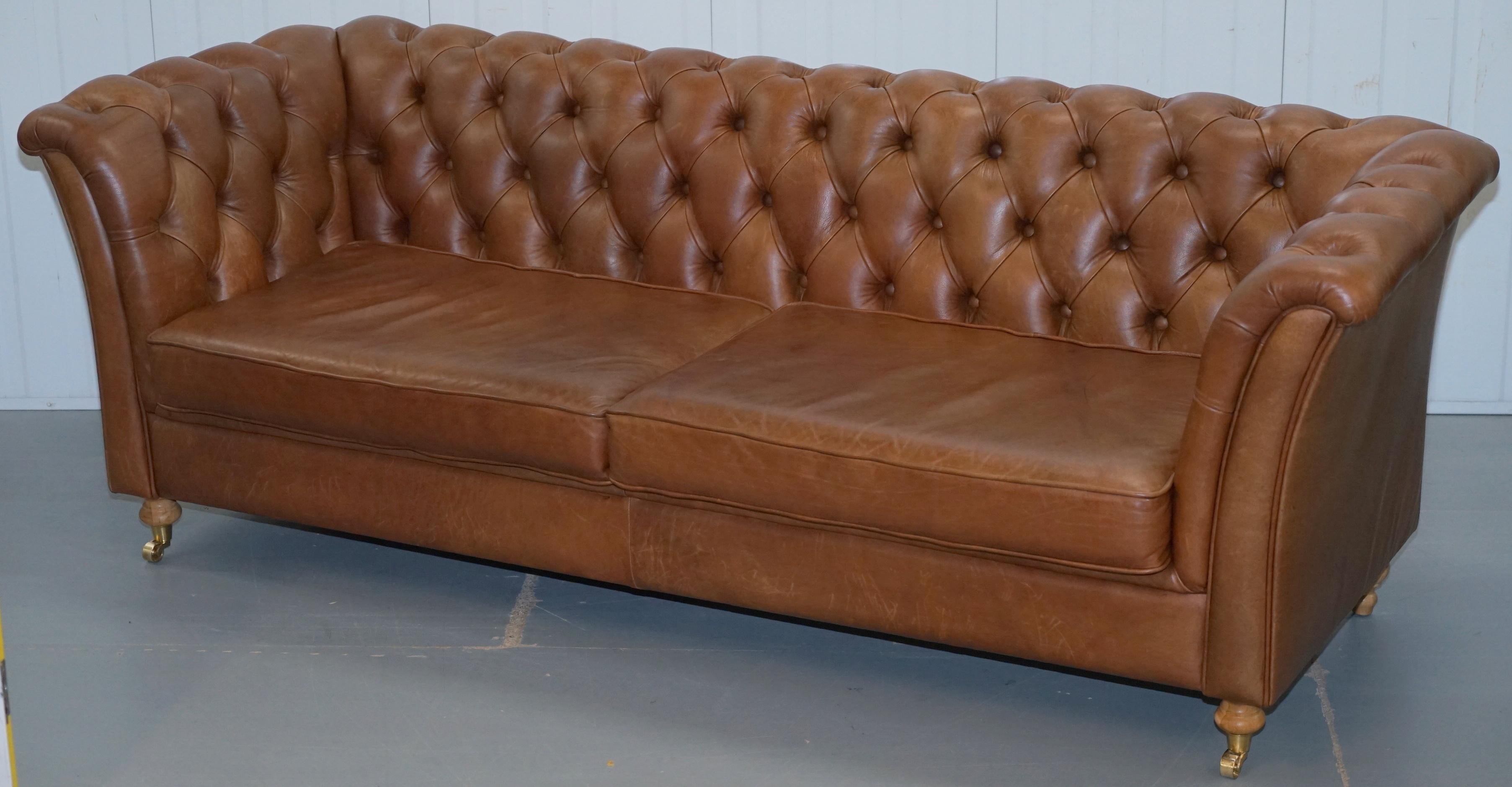 chestnut chesterfield sofa