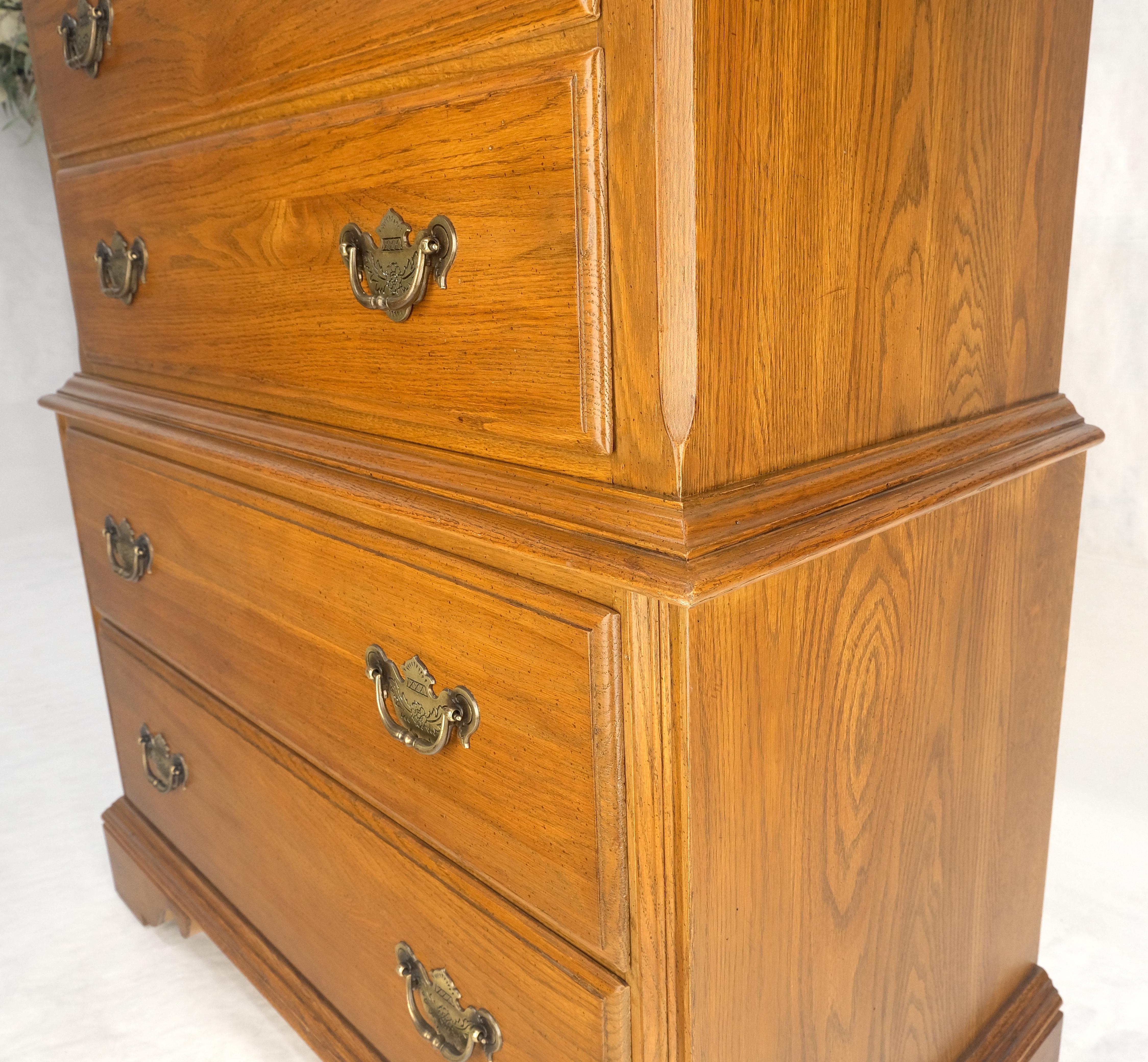 Cassettone in castagno High Boy 8 cassetti in stile Chippendale MINT! in vendita 4