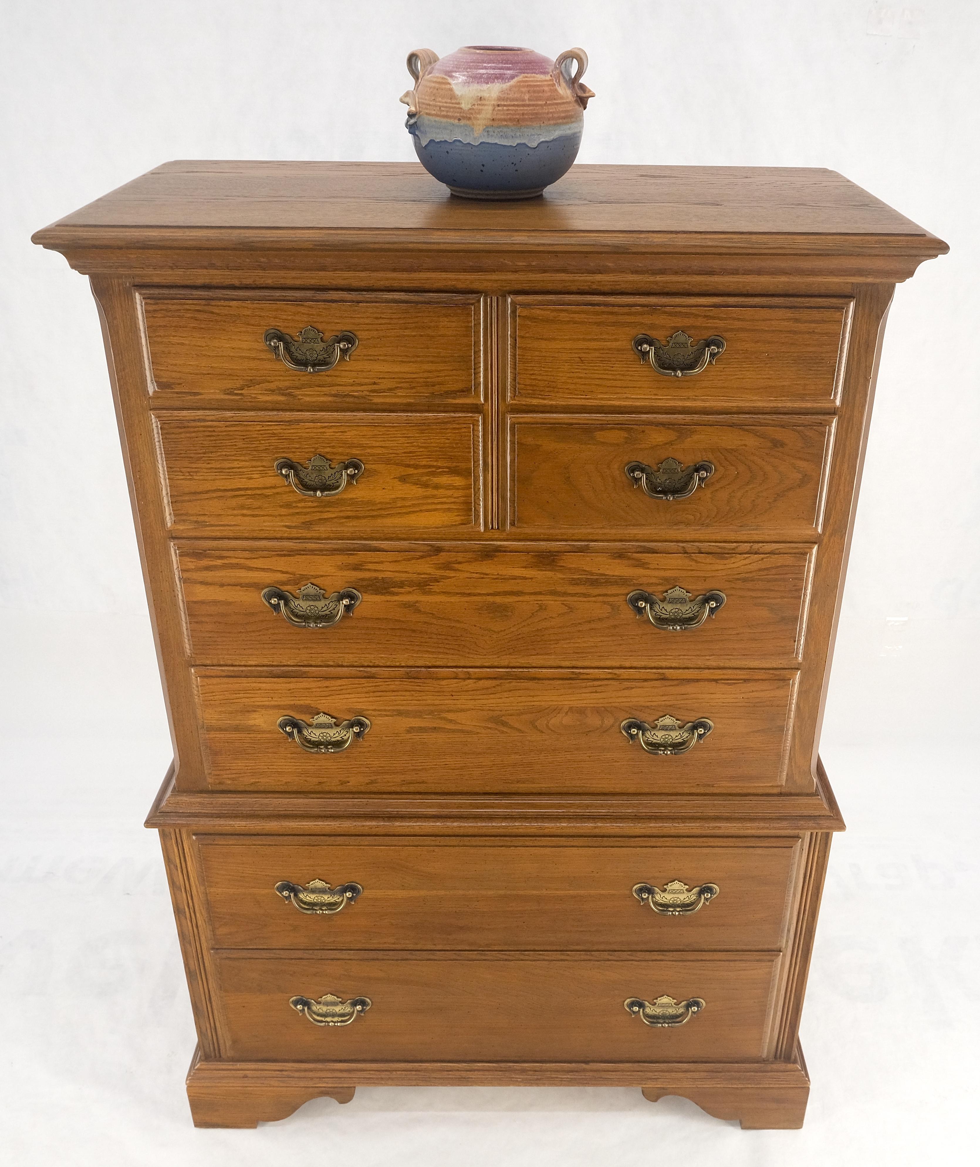 Cassettone in castagno High Boy 8 cassetti in stile Chippendale MINT! in vendita 6