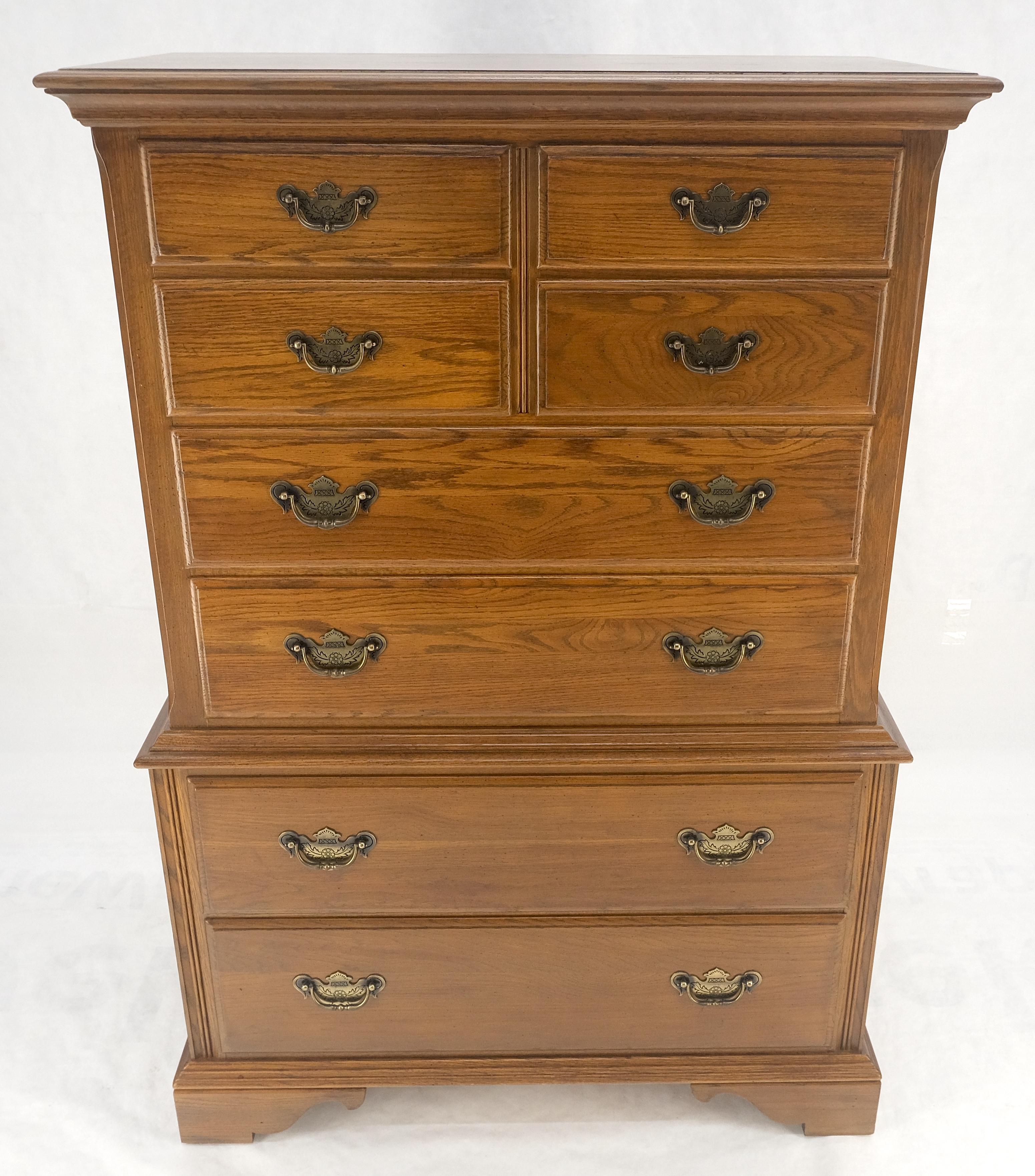 Americano Cassettone in castagno High Boy 8 cassetti in stile Chippendale MINT! in vendita