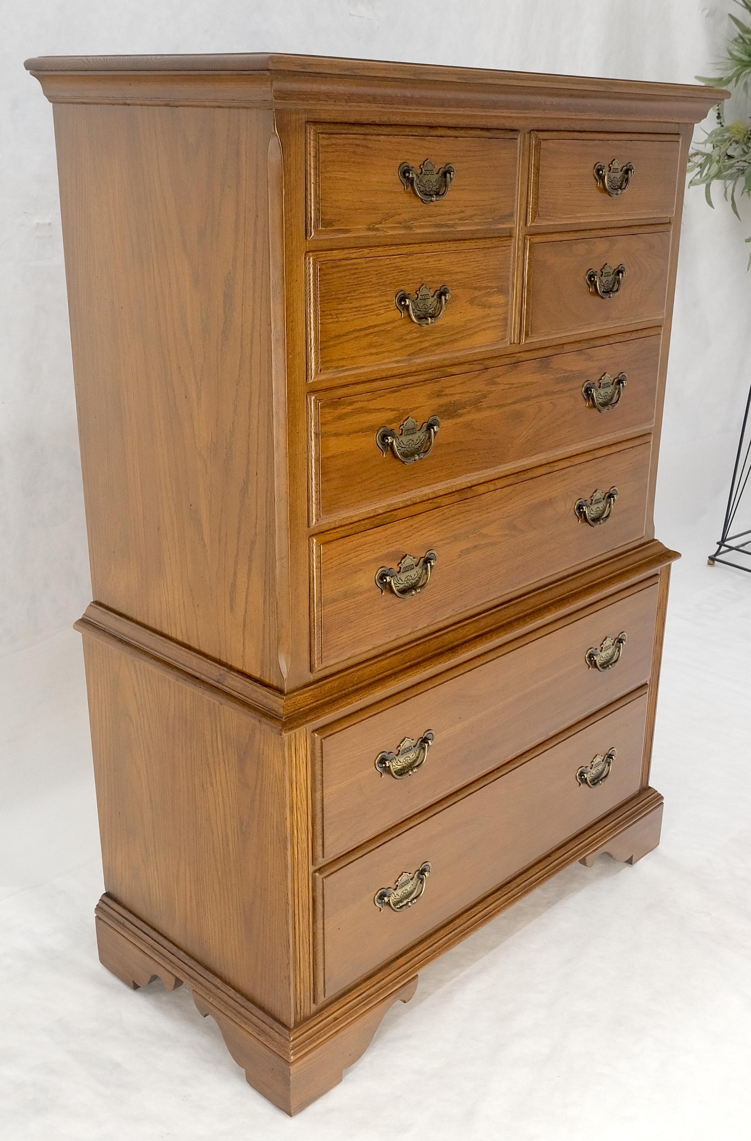 Cassettone in castagno High Boy 8 cassetti in stile Chippendale MINT! in vendita 1