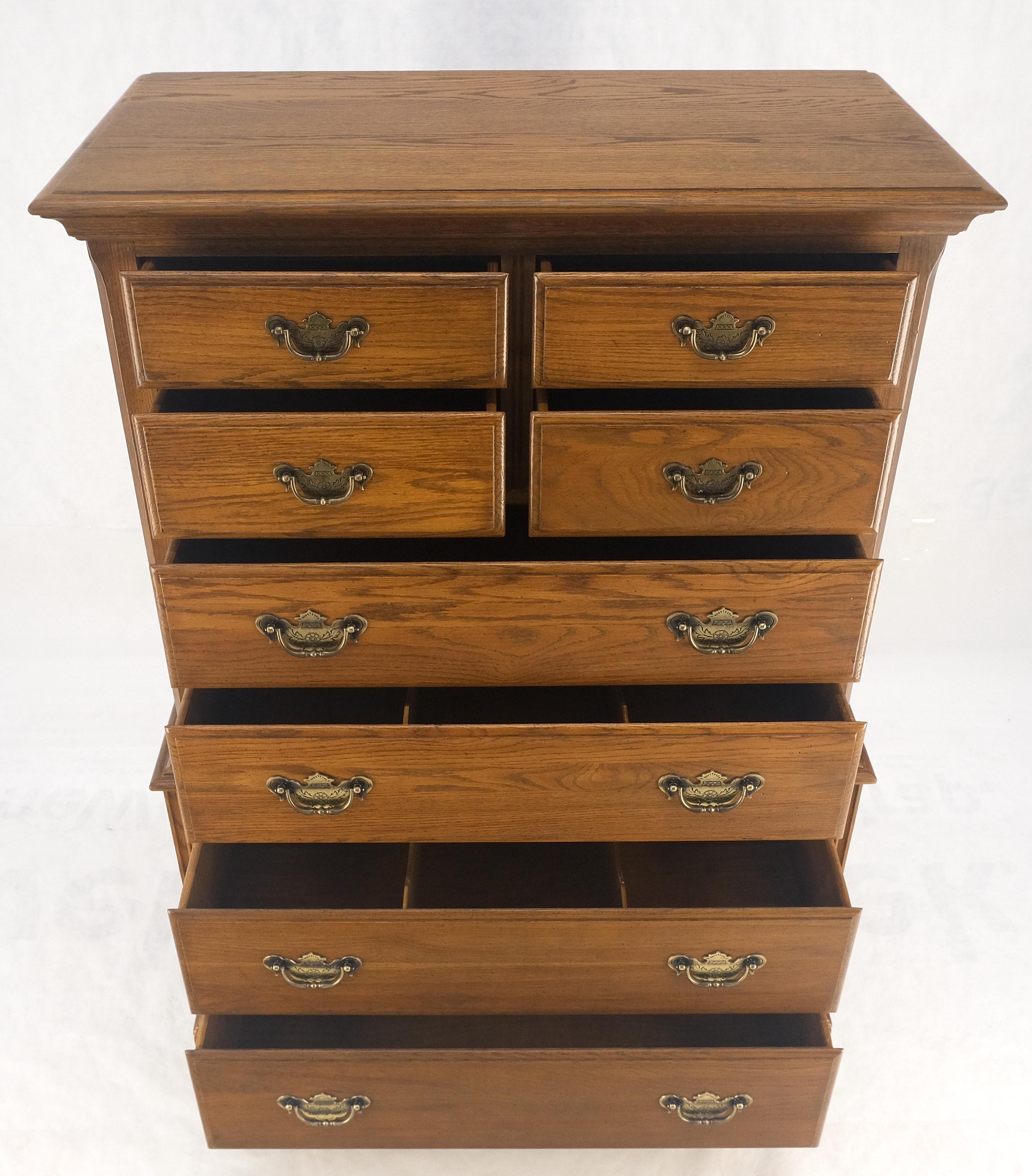 Cassettone in castagno High Boy 8 cassetti in stile Chippendale MINT! in vendita 2