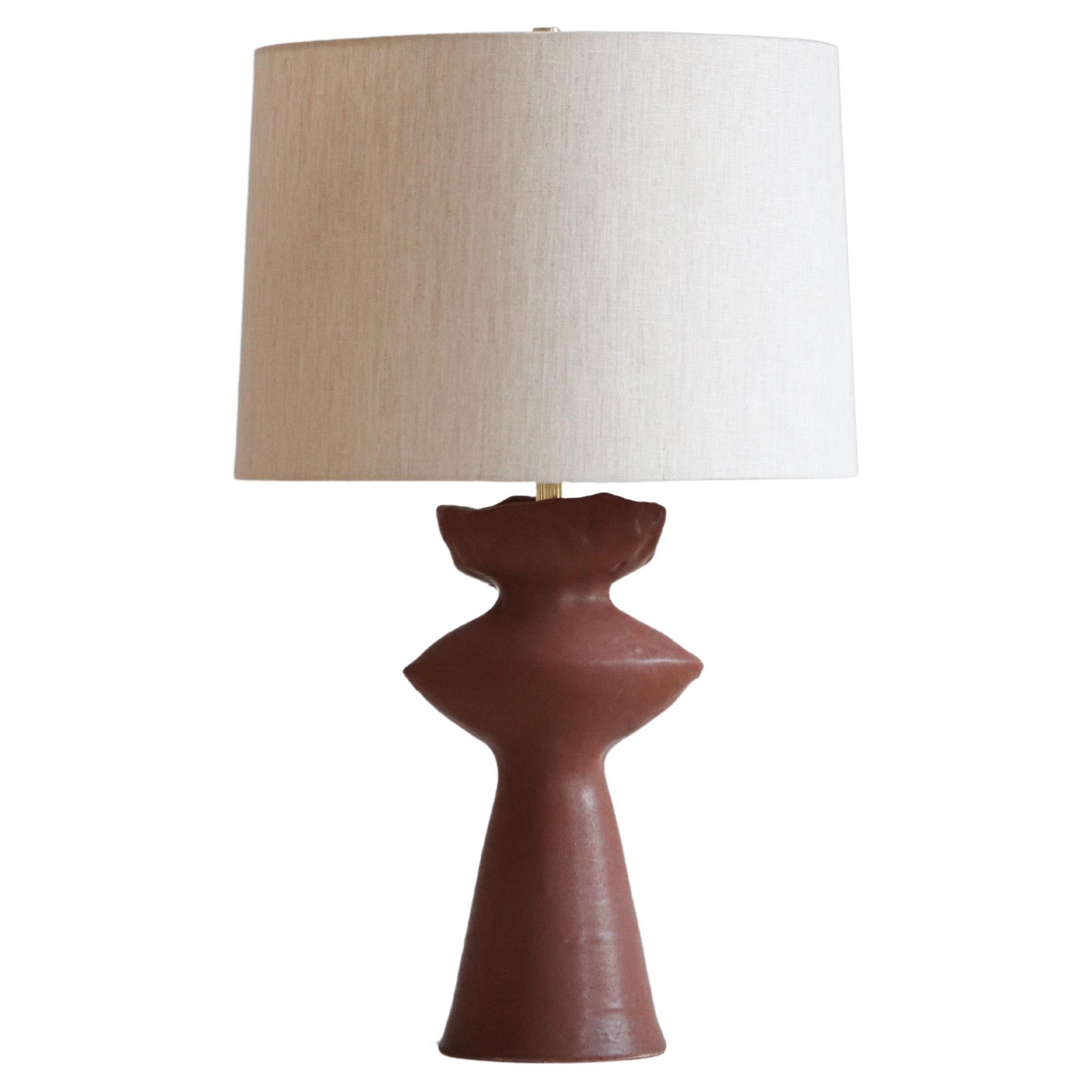 Chestnut Cicero 26 Table Lamp by  Danny Kaplan Studio For Sale