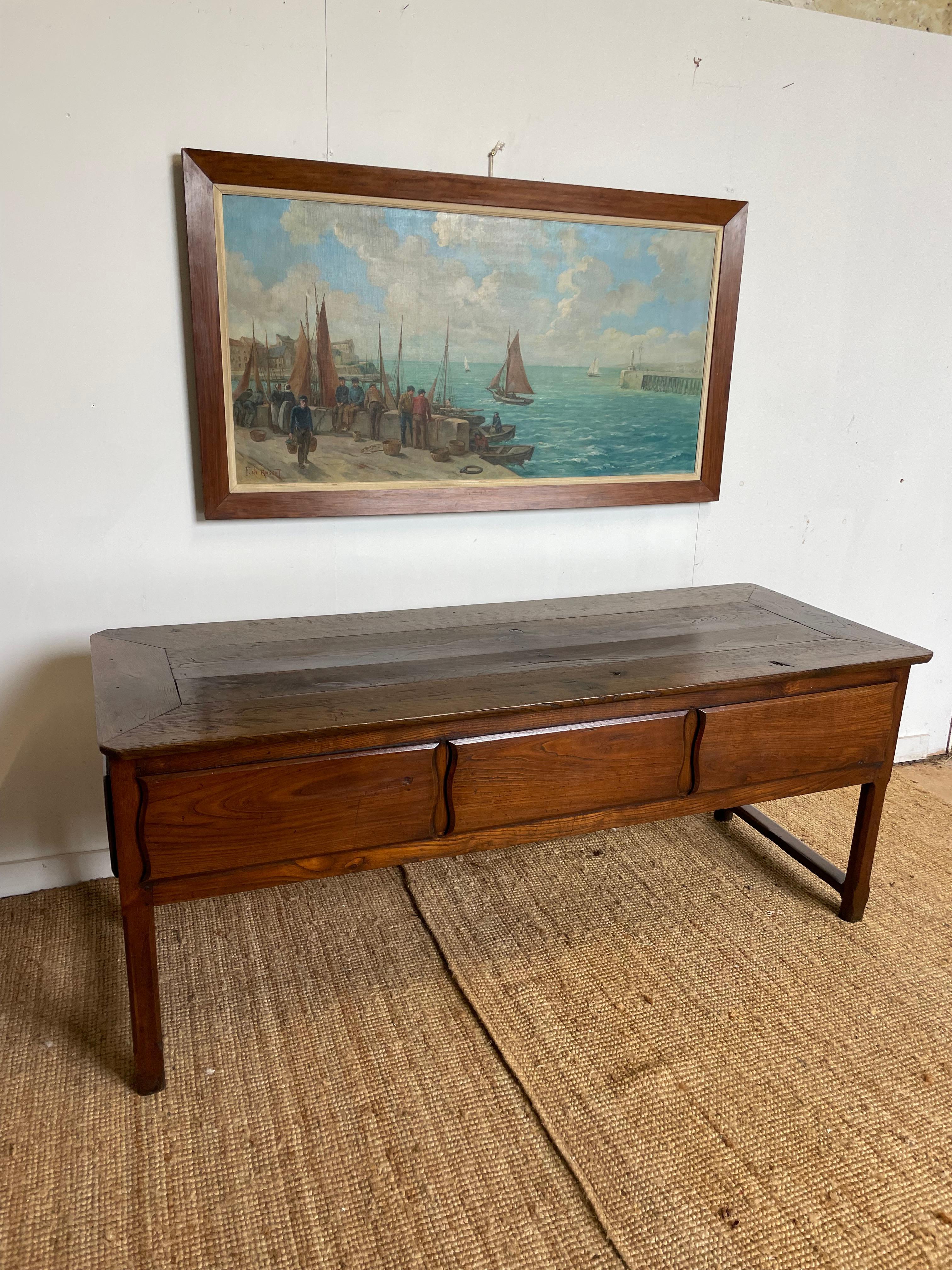 Base de commode / table de service en châtaignier en vente 3
