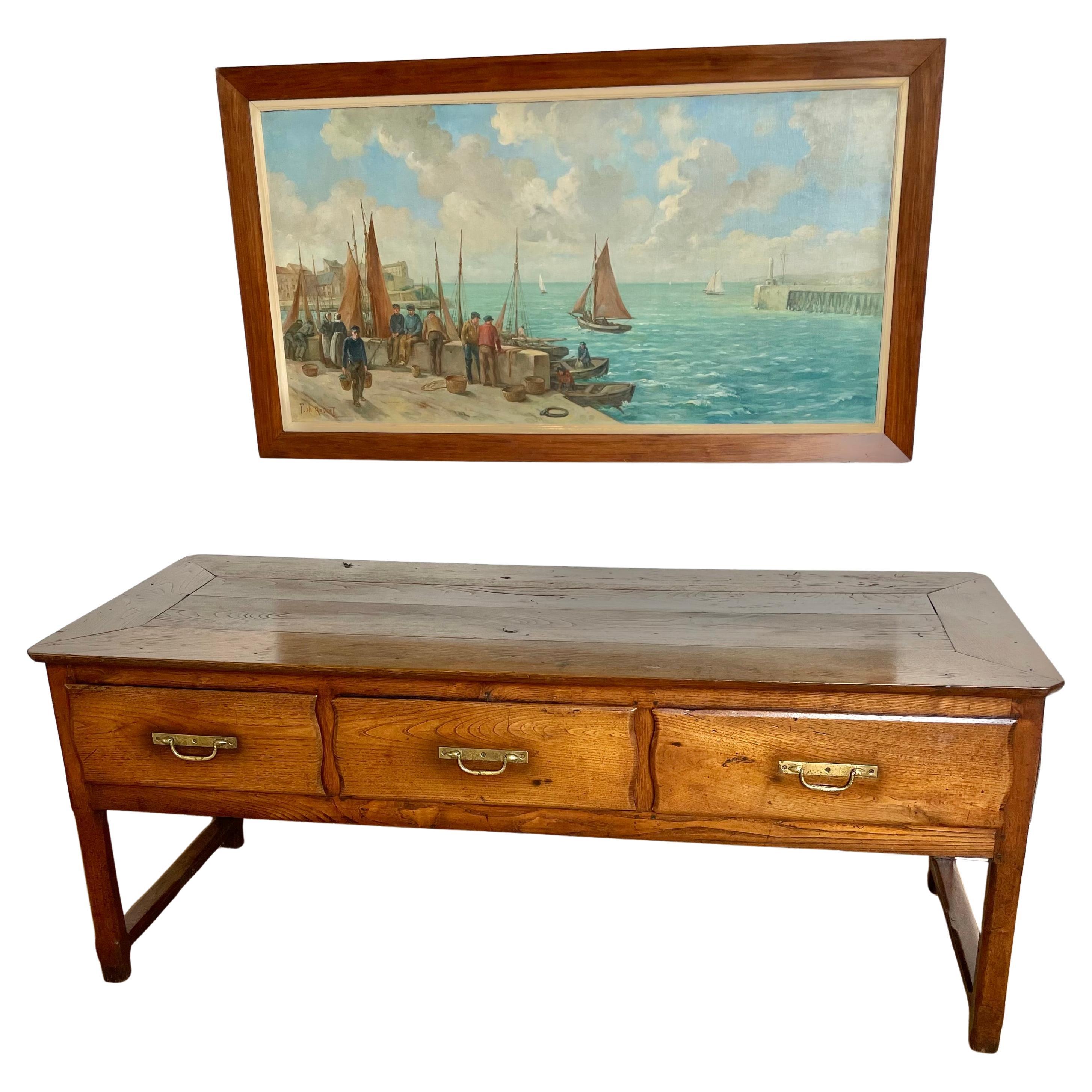 Base de commode / table de service en châtaignier en vente