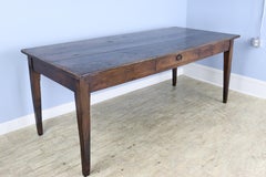 Chestnut Farm Table with Wide Planks