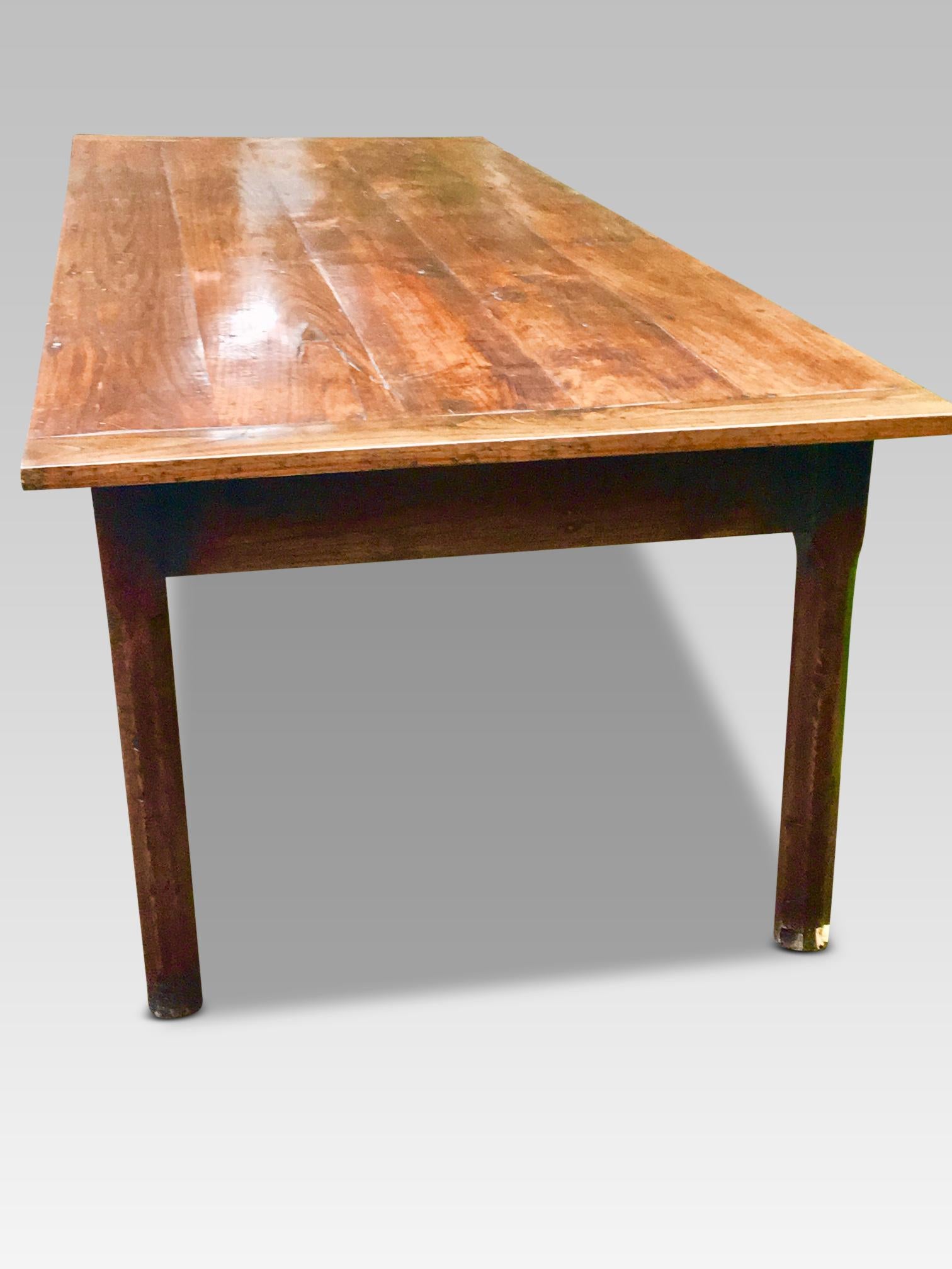 19th Century Chestnut Farmhouse Table, 2.95 mtrs