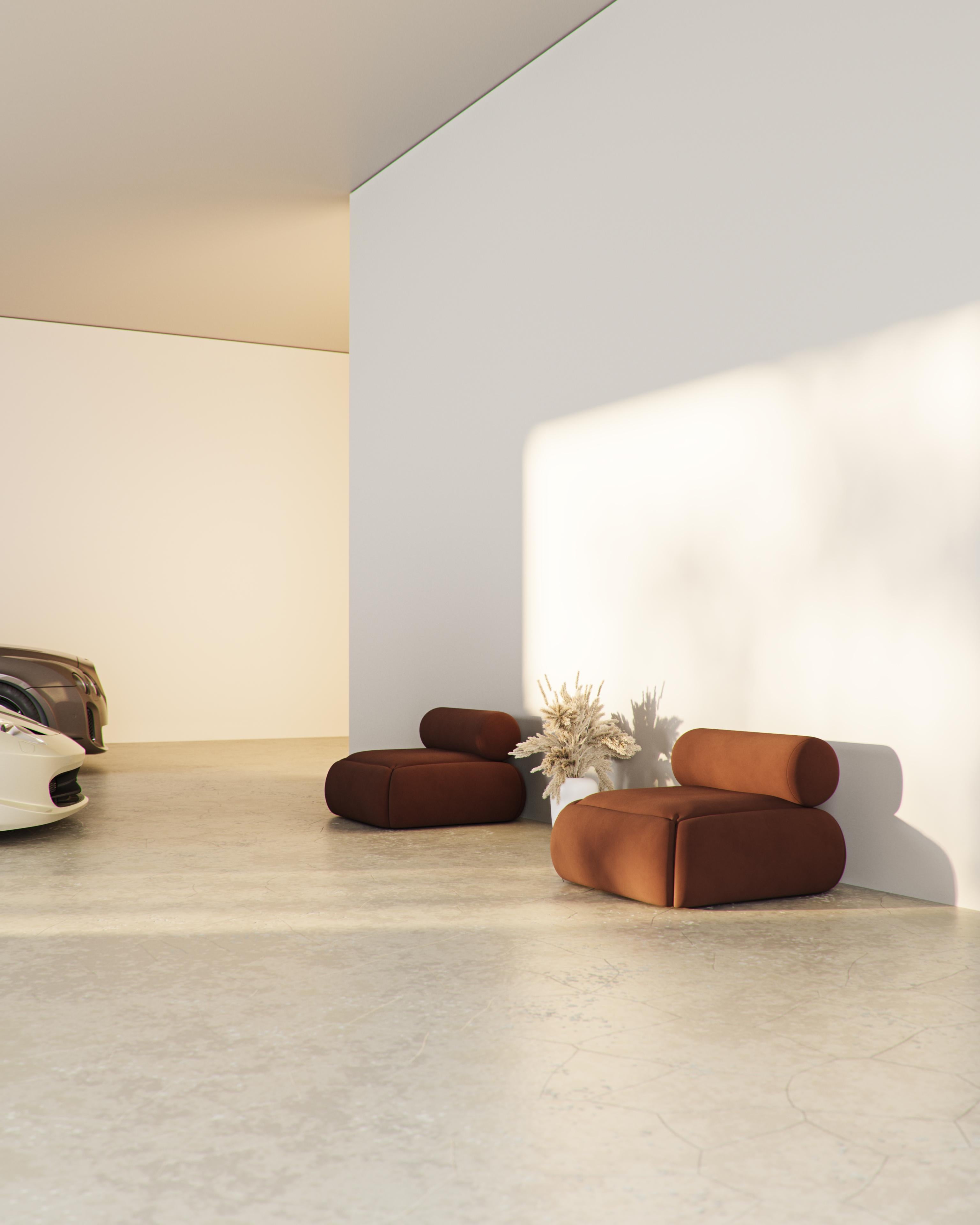 Sedia Lupin in castagno di Nelson Araujo
Dimensioni: D. 89 x L. 89 x H. 56 cm
Materiali: Wood, schiuma, tessuto Kvadrat Gentle 2.

Disponibile nei colori Beige nebbioso, Castagno, Senape e Foresta.

Un divano morbido, rotondo e audace, progettato