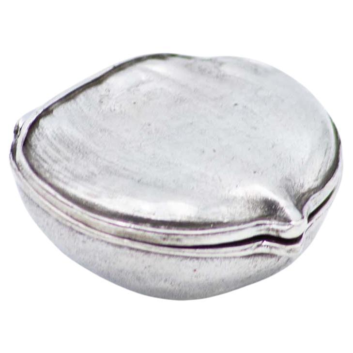 Chestnut shaped silver pill box