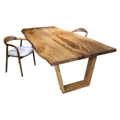 Chestnut Solid Wood Live Edge Custom Dining Kitchen Table