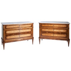 Pair of Mahogany Chests of Drawers, Italy, circa 1870