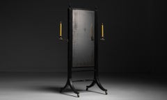 Cheval Mirror with Candle Sconces, England circa 1820