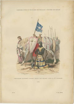 Chevalier Banneret Praying Before Departure for the Second Crusade, France 1146