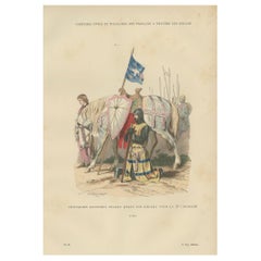 Chevalier Banneret Praying Before Departure for the Second Crusade, France 1146