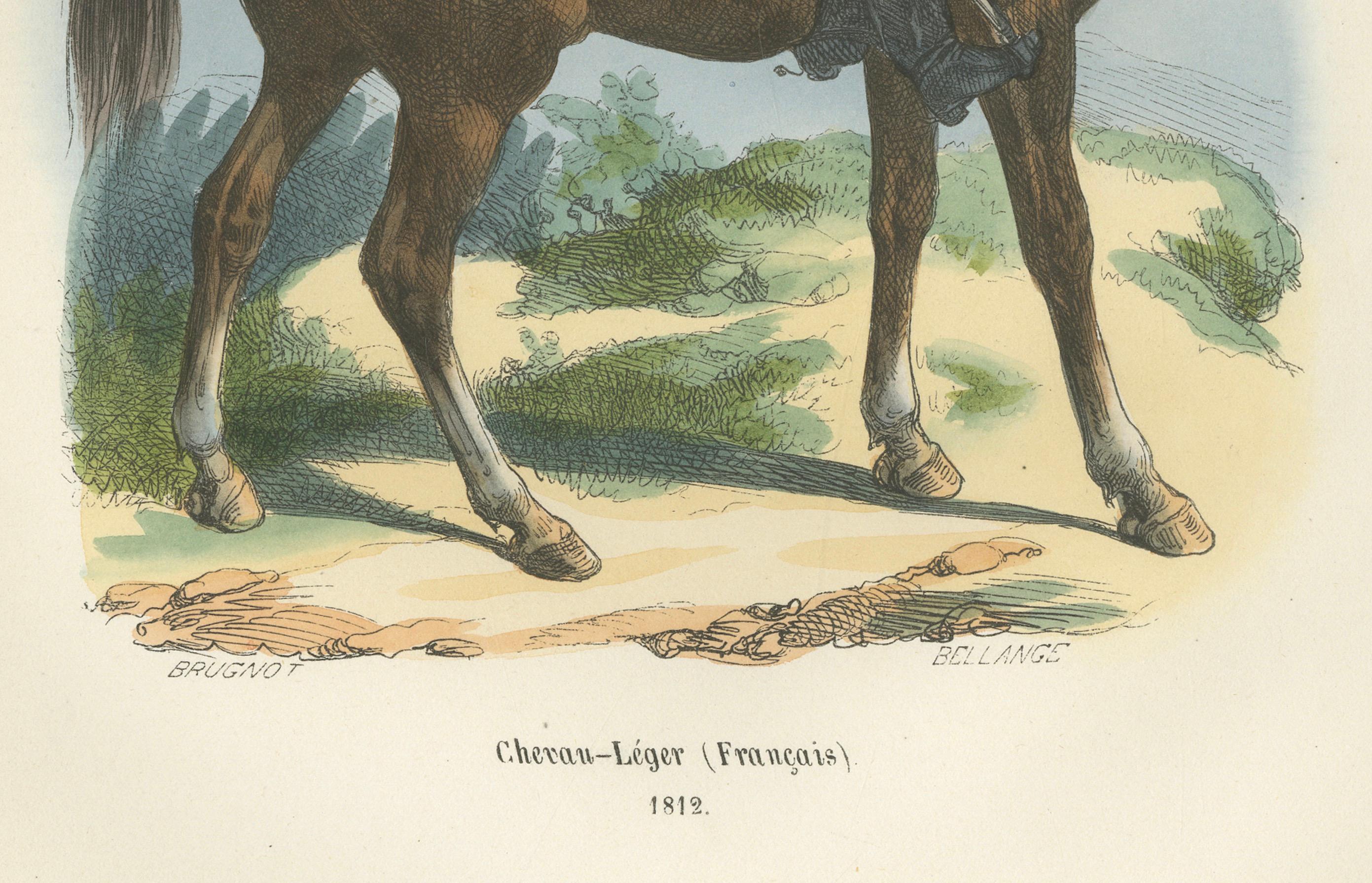 Chevau-Léger Français, Napoleonic Guard Cavalry Officer on Horseback, 1843
