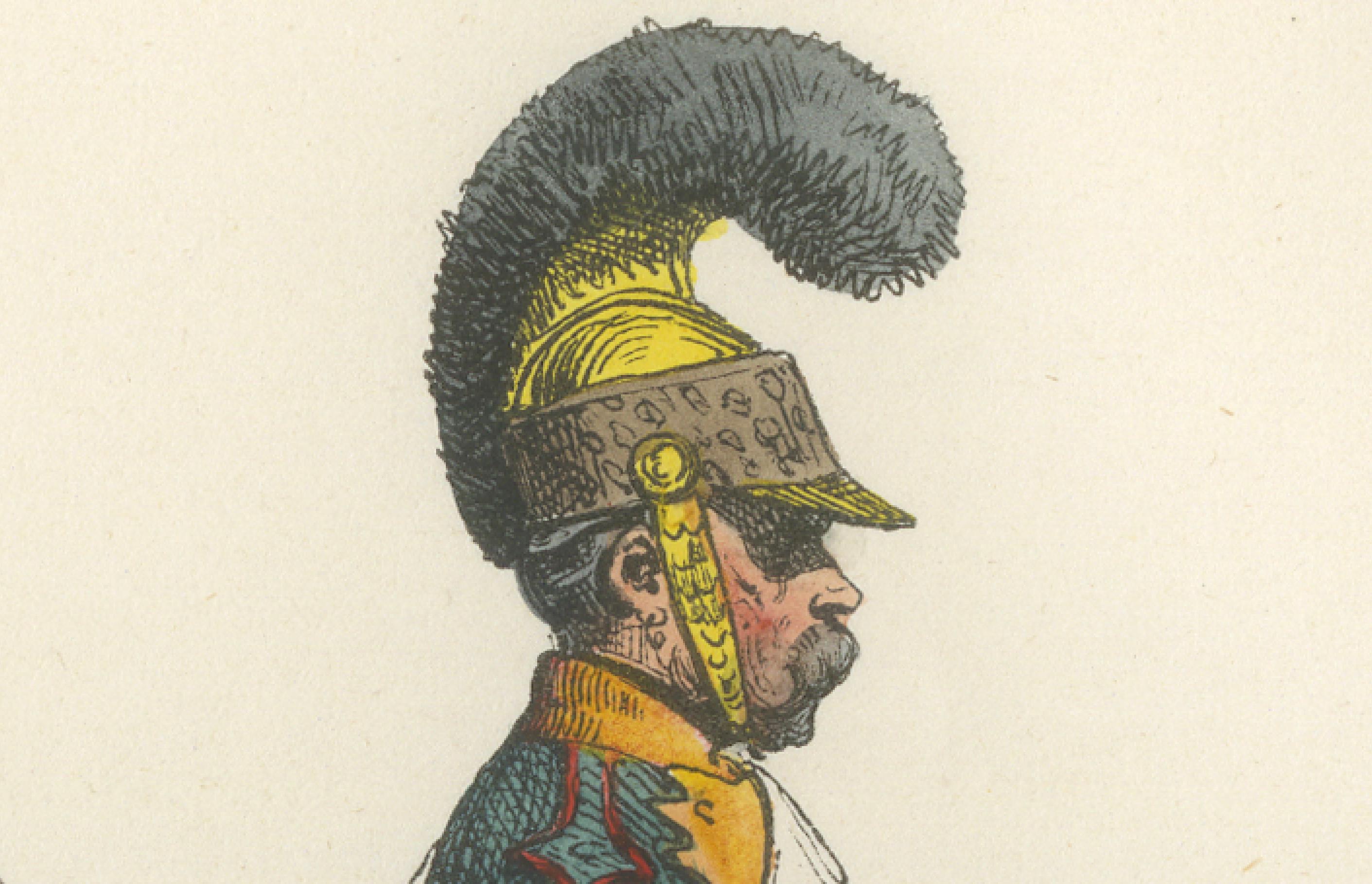 Chevau-Léger Français, Napoleonic Guard Cavalry Officer on Horseback, 1843